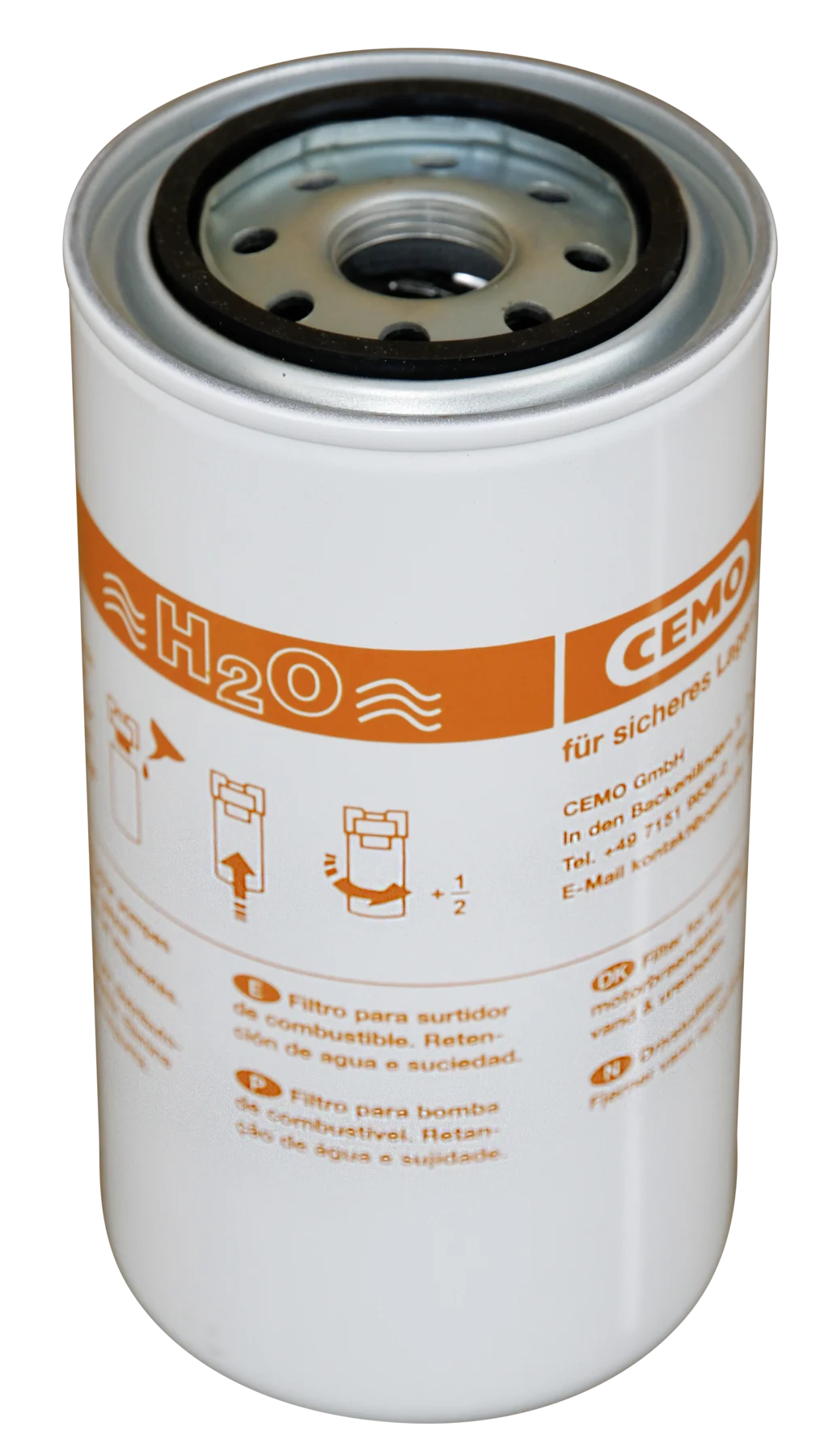 Patronfilter med vattenavskiljare, max. 70 l/min