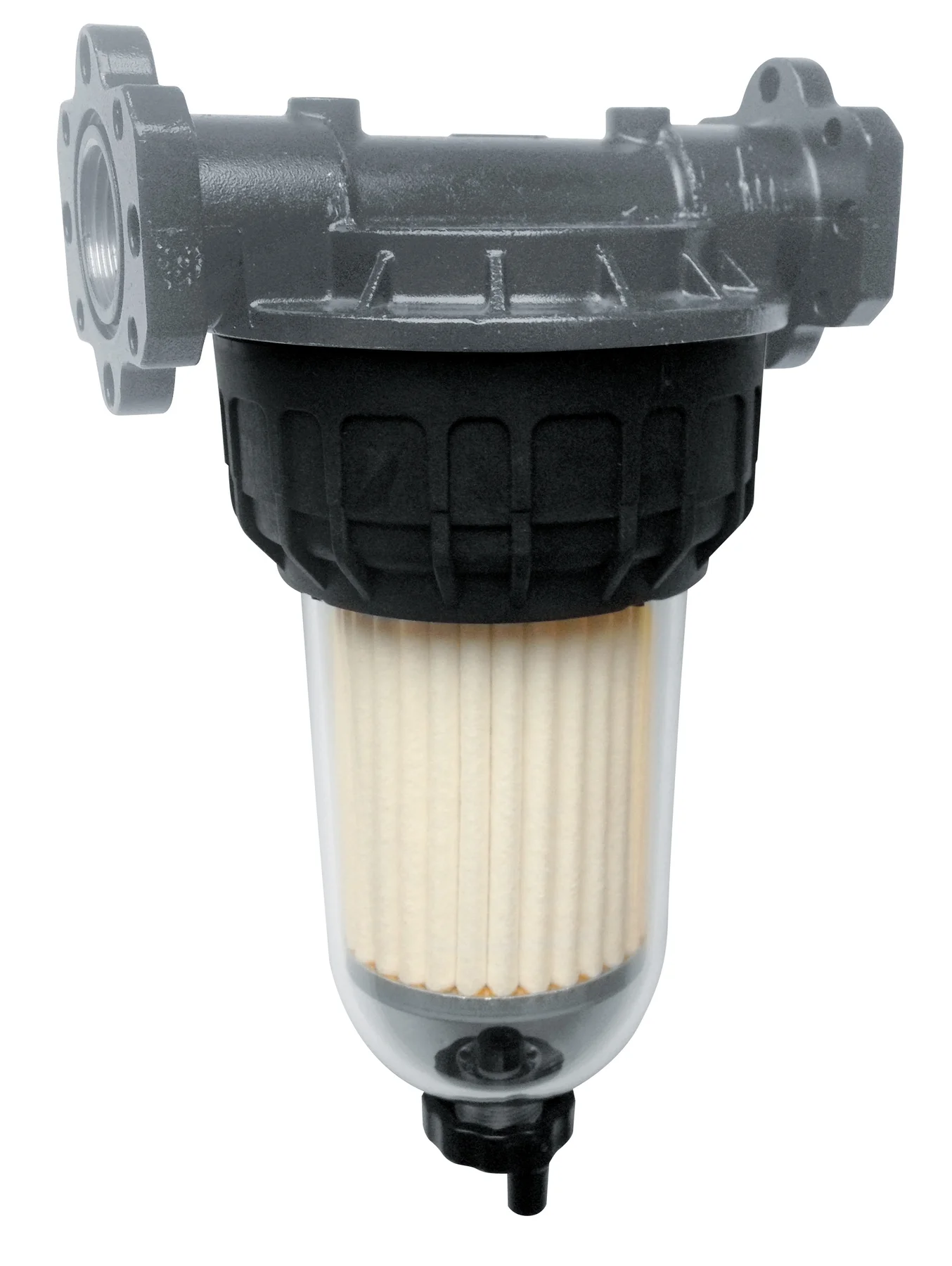 Filter med genomskinlig tank, max. 70 L/min