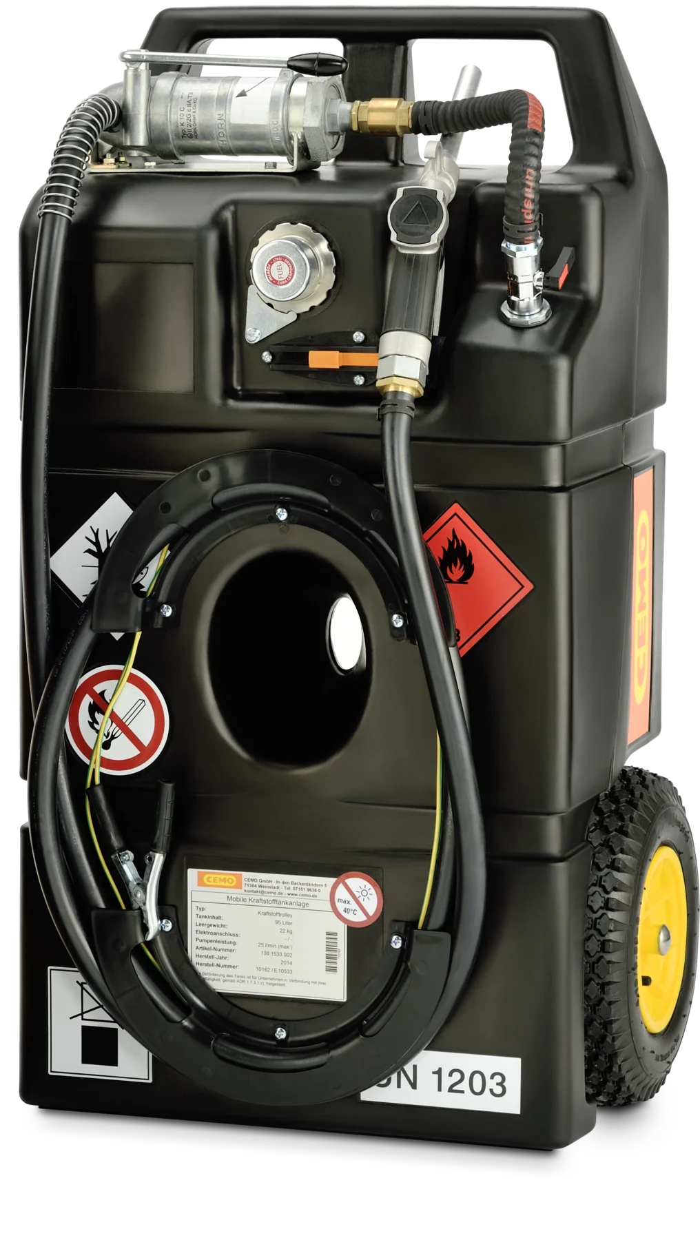 Fuel trolley ExO 95 l, with hand pump