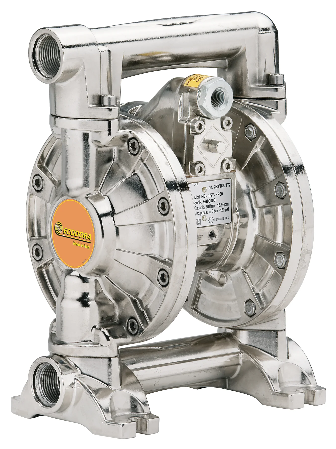 Tryckluftsdriven membranpump