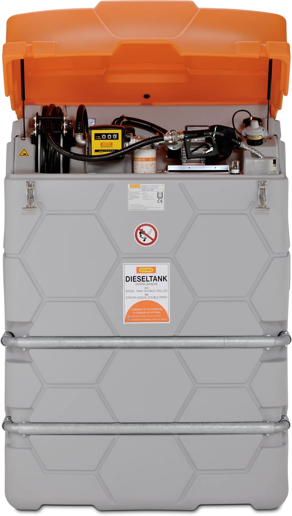 CUBE-Tank Outdoor Premium for diesel, 2,500 l