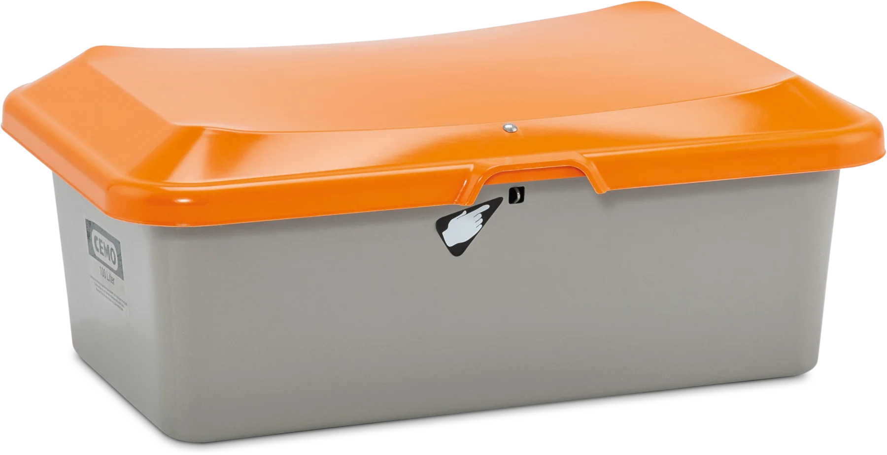 Contenitore  in VTR per materiali da spargere Plus 3, 100 l, grigio/arancione