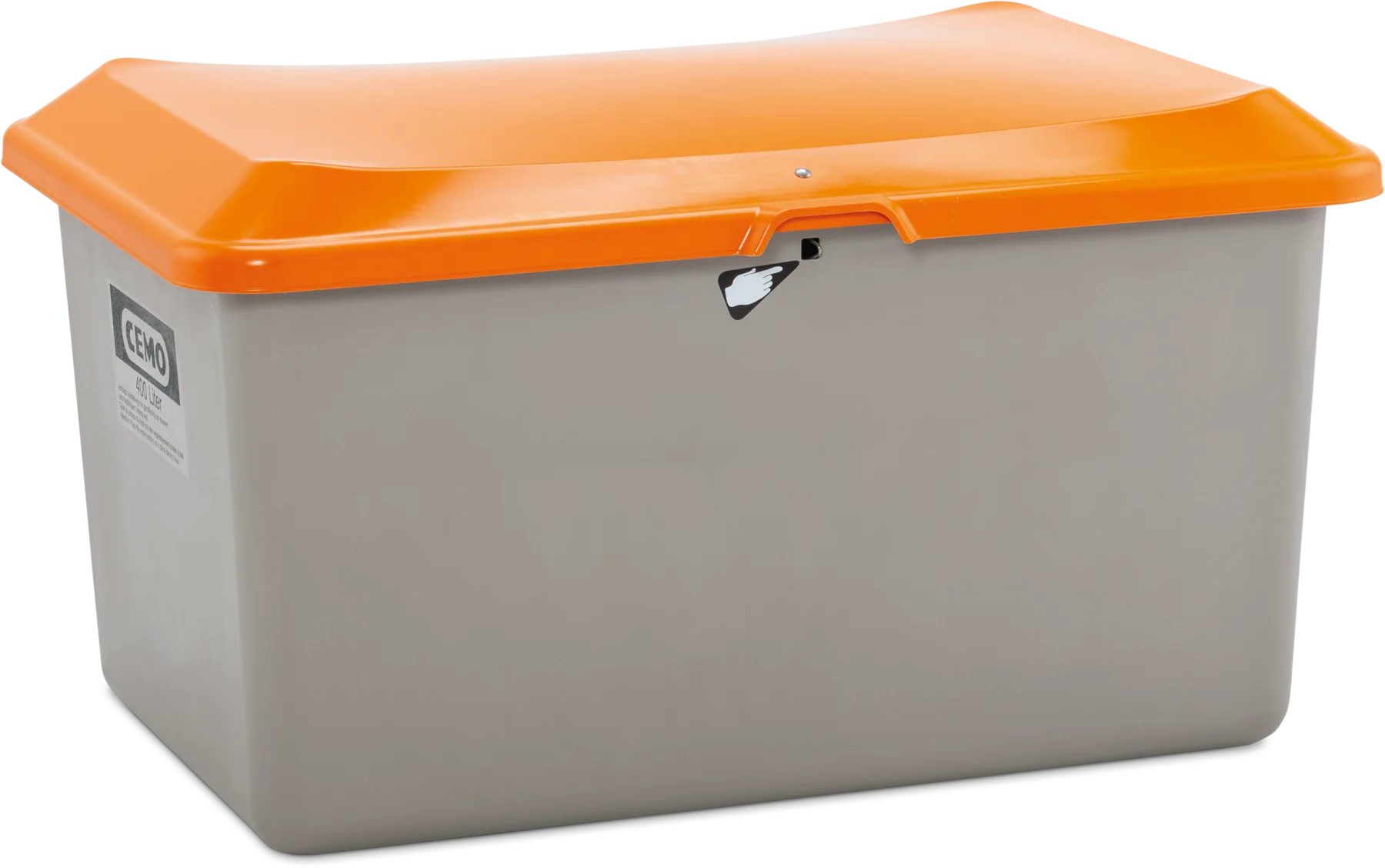 GRP Grit container Plus3 400 l, grey/orange