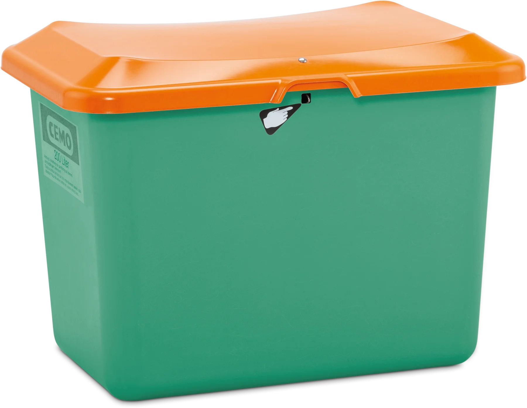 GRP Grit container Plus3 200 l, green/orange