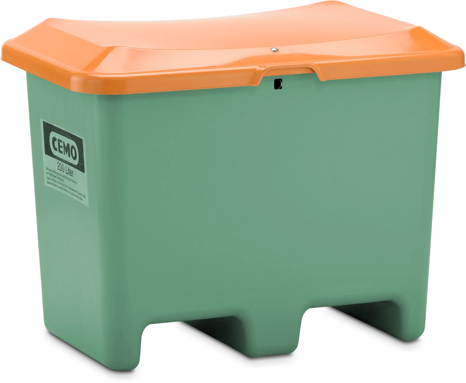 GRP Grit container Plus3 200 l, green/orange