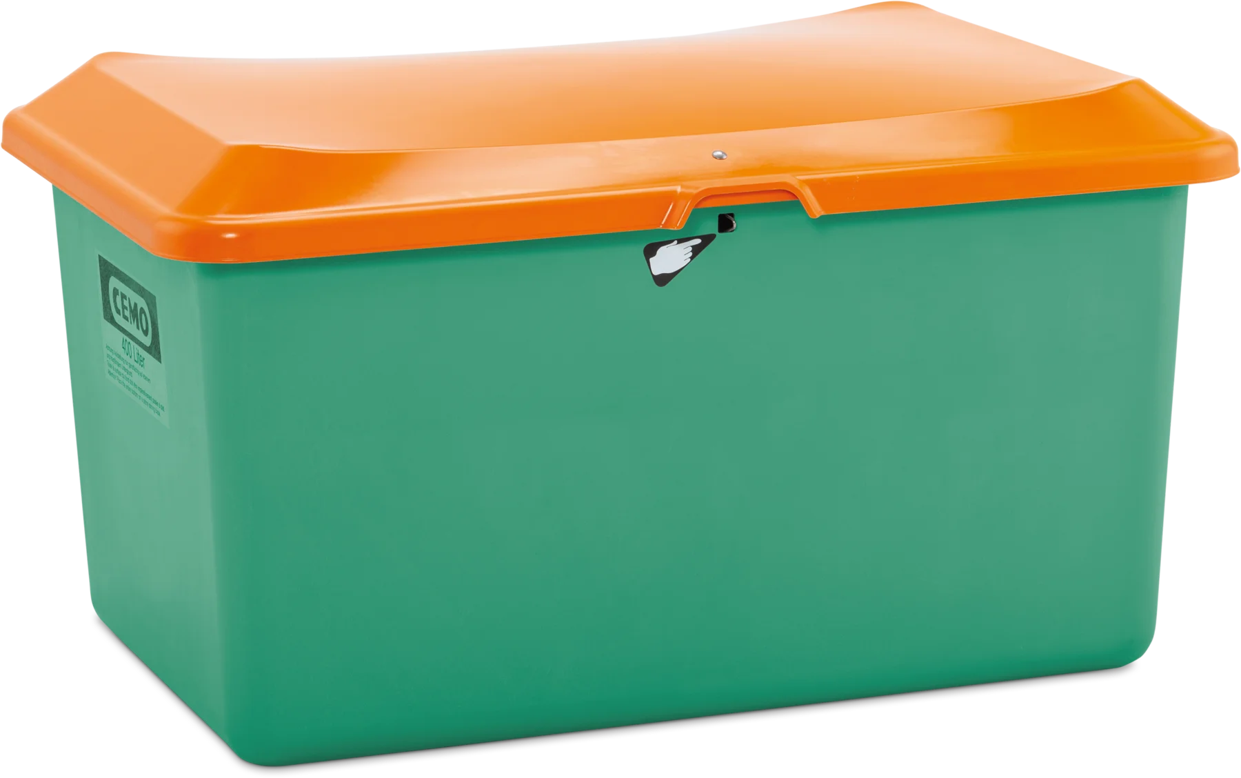 GRP Grit container Plus3 400 l, green/orange