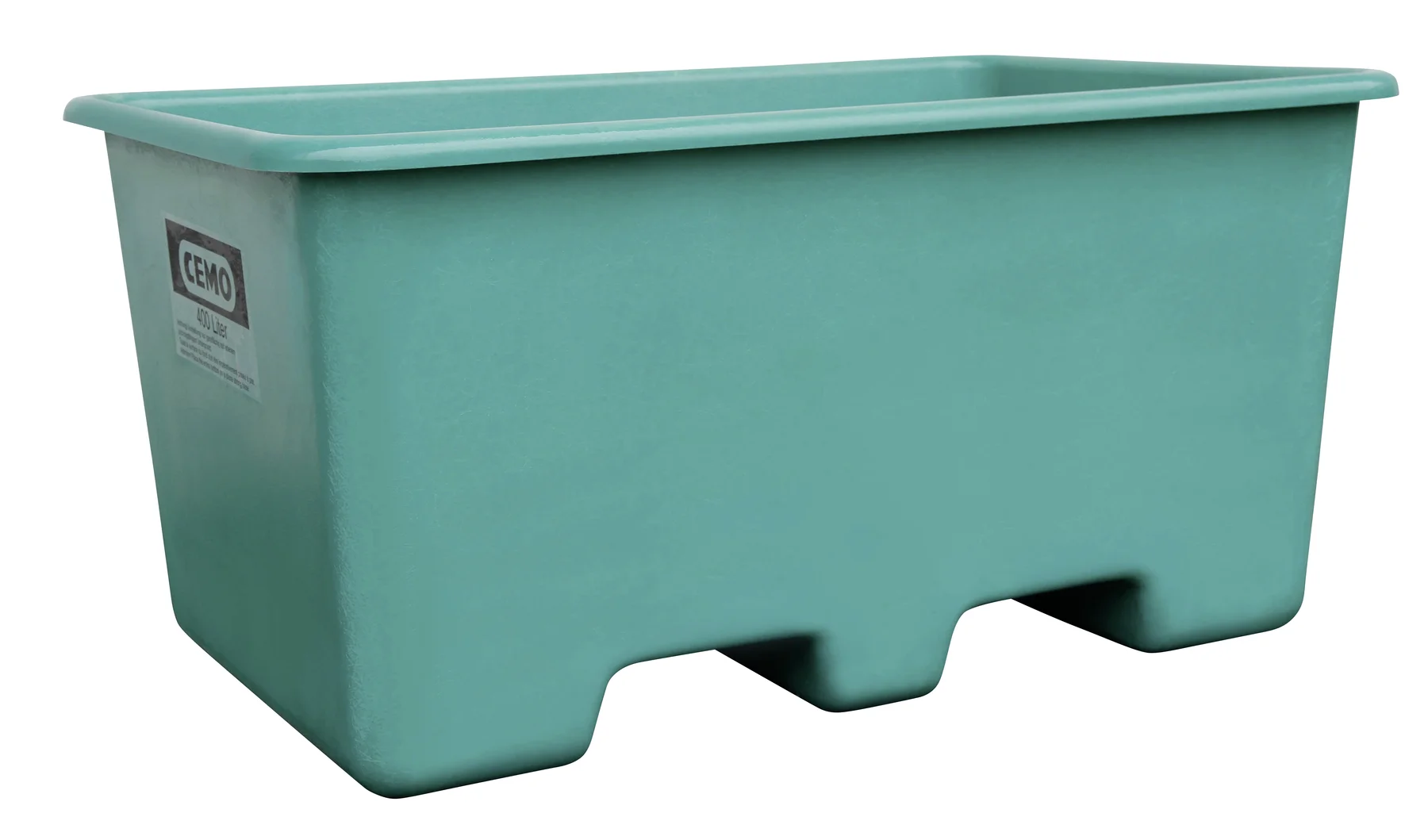 Underride rectangular container GRP 400 l green