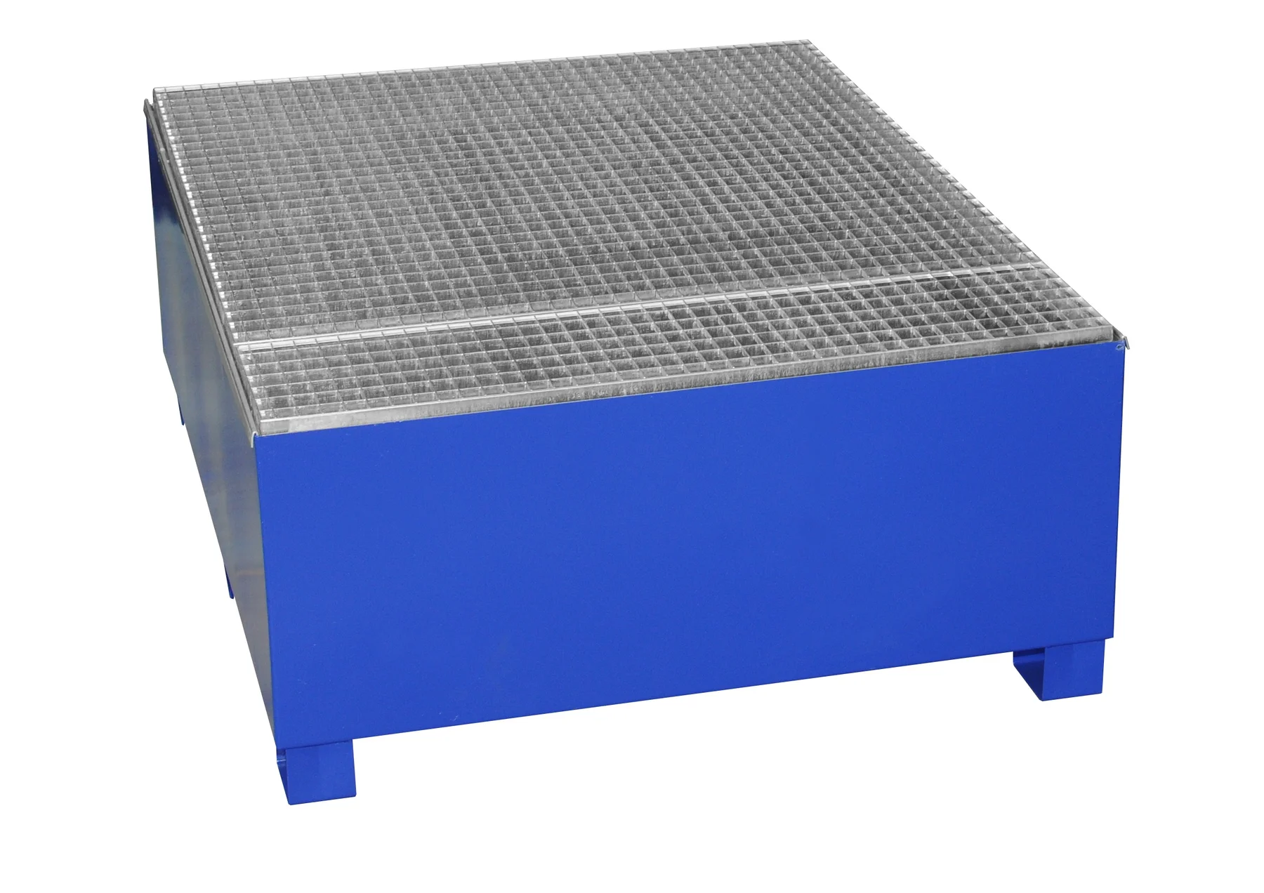 Vasca di raccolta IBC in acciaio, GS1a, con portavassoio, verniciata