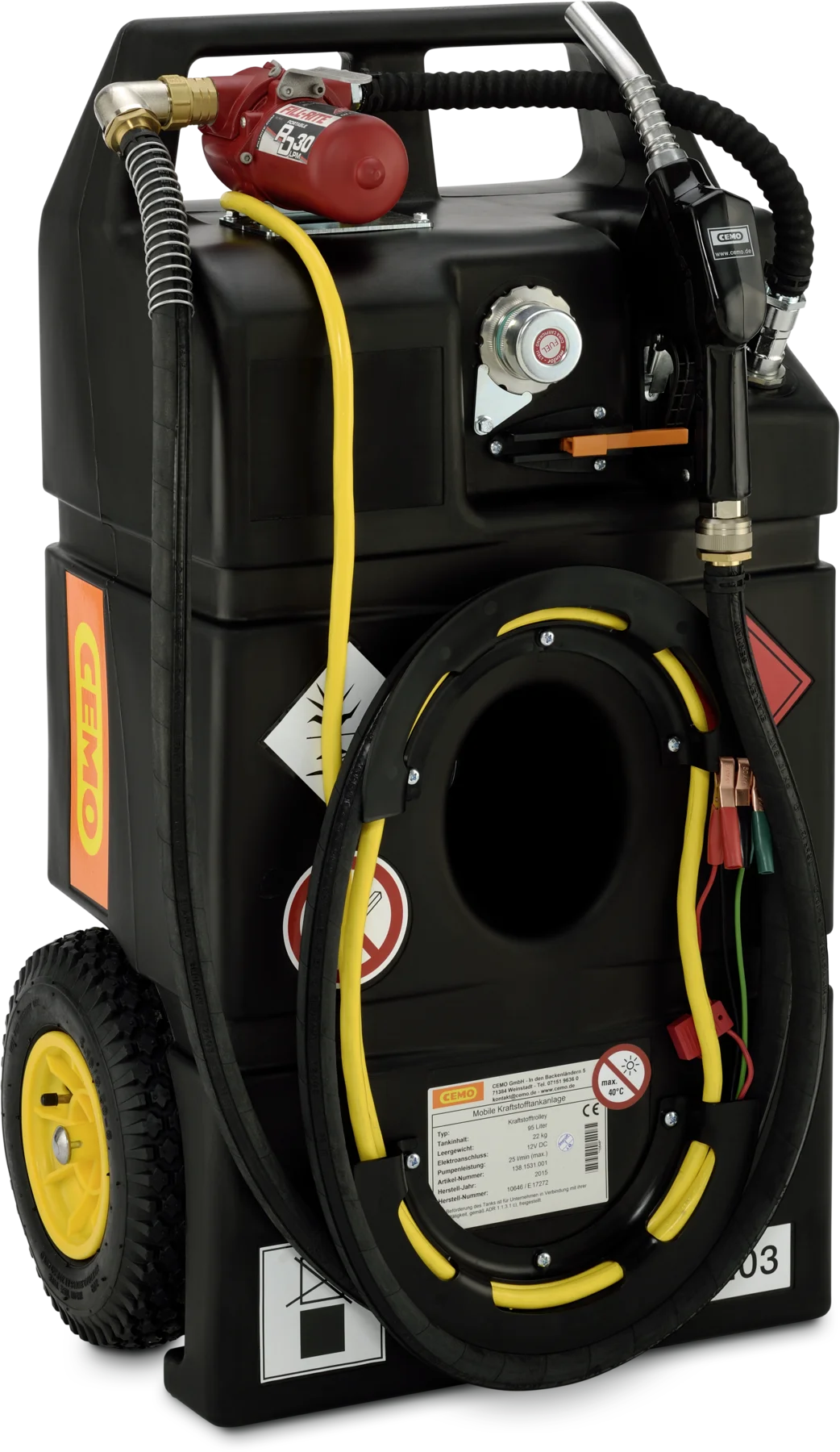 Fuel trolley Ex0 95 l, with electric pump
