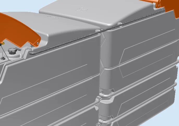 Accessory package for placement lengthwise