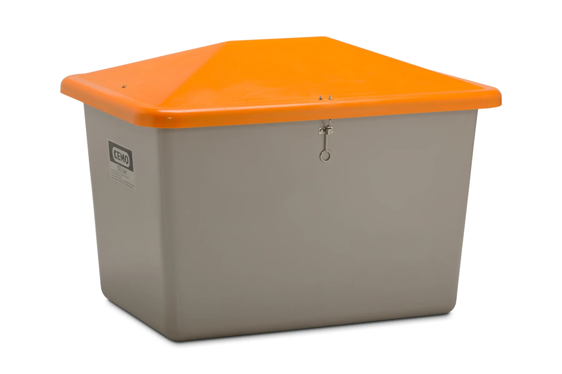 GRP Grit bin 700 l, grey/orange