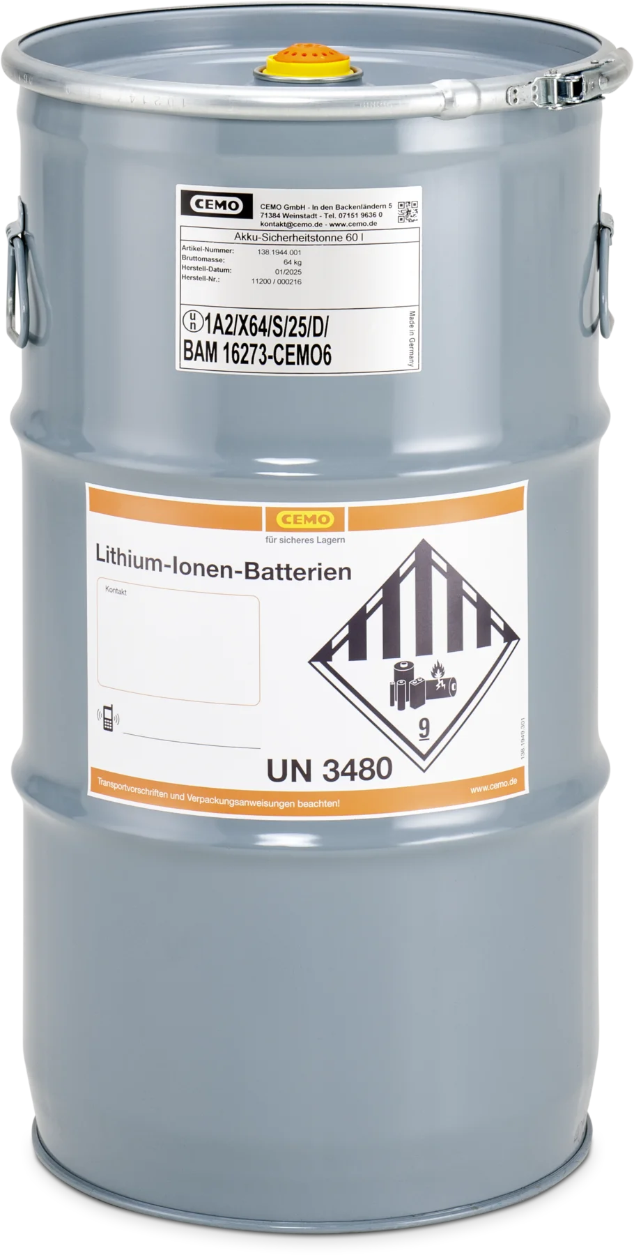 Bidón de seguridad para baterías