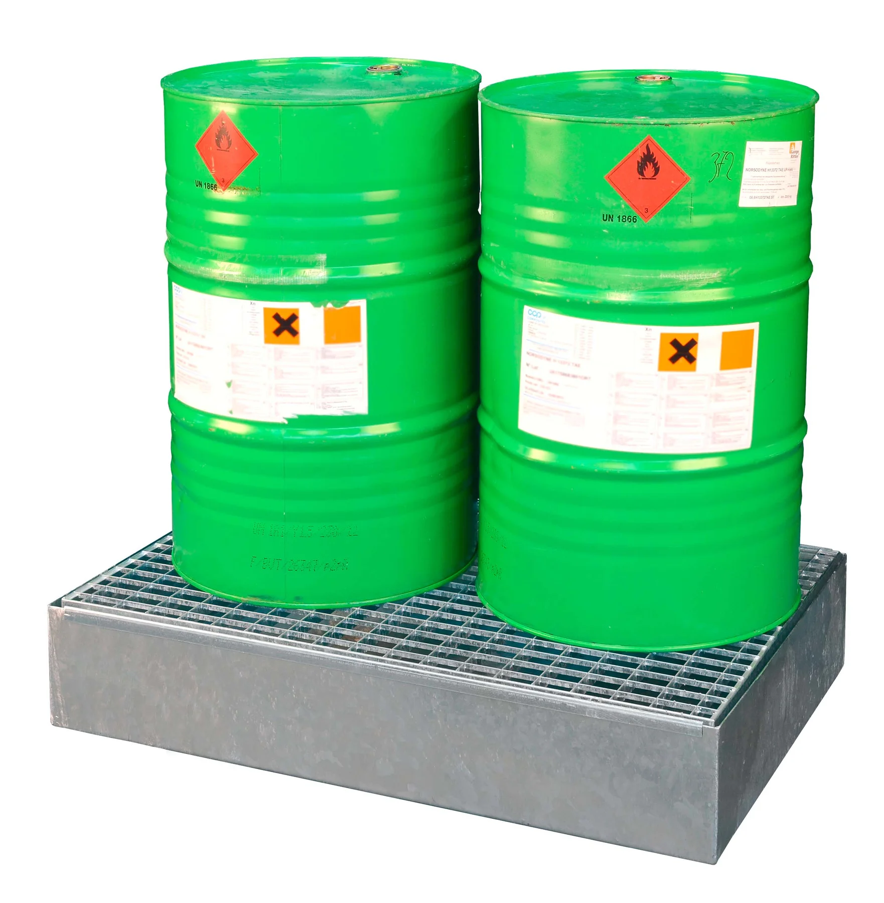 Sump pallet type SW2 o. F, galvanised model, with grating