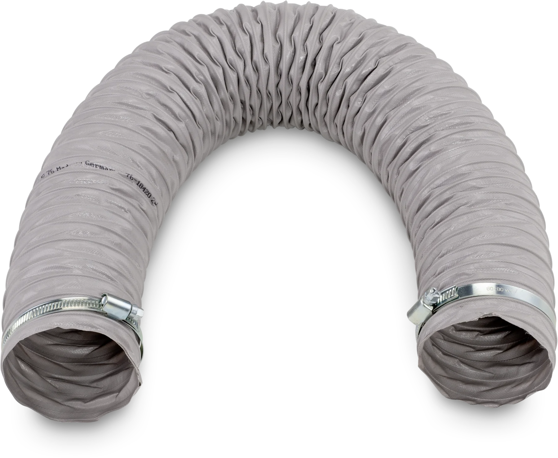 Ventilation hose L = 750 mm, DN 75 mm, incl. two clamps