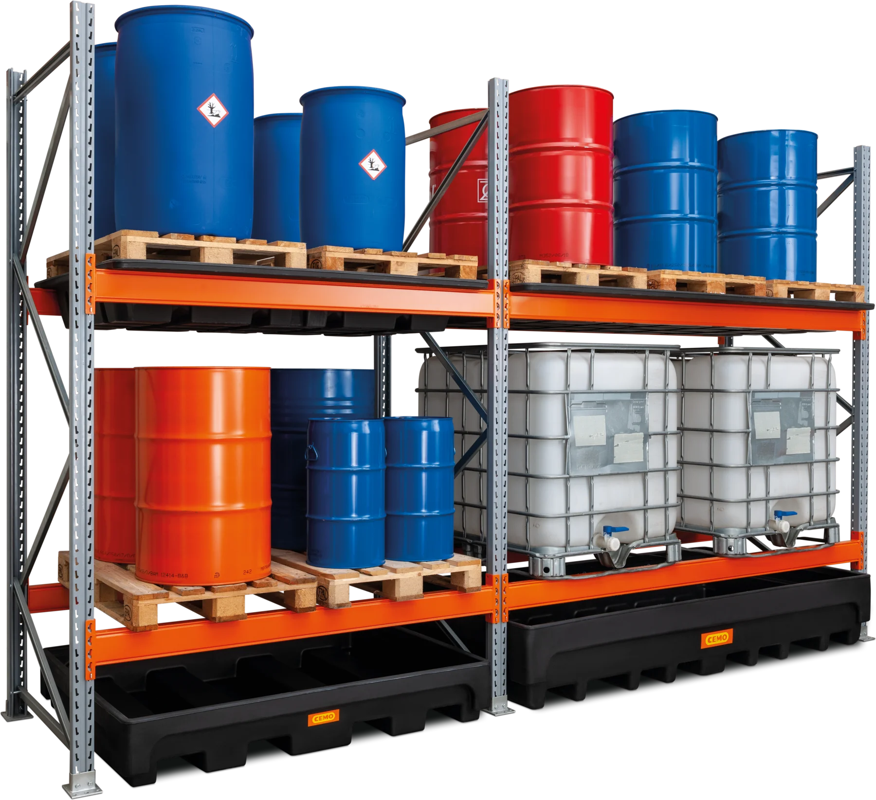 Scaffali pallet per sostanze pericolose 22/520 per lo stoccaggio di fusti