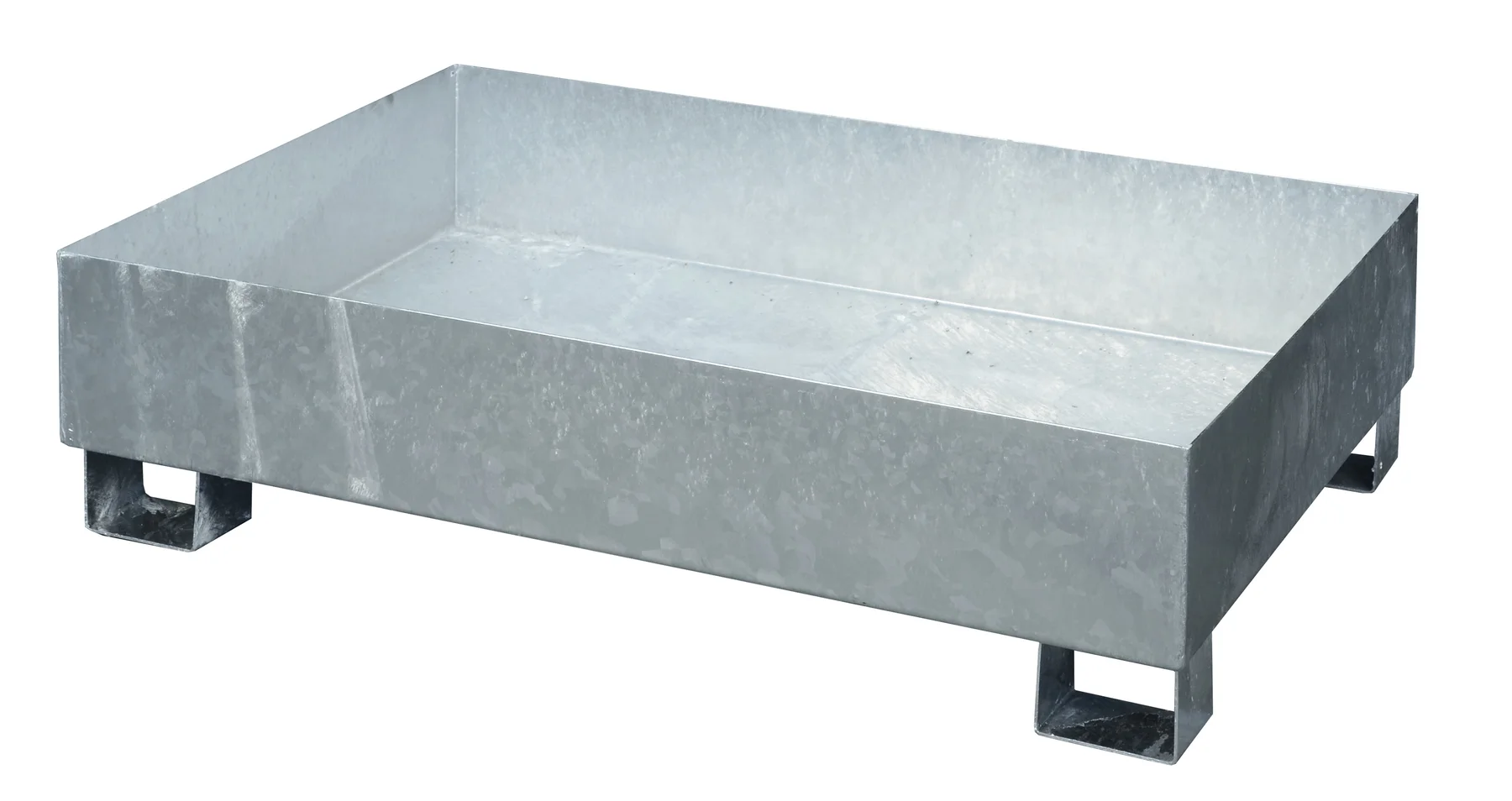 Steel sump galvanised without grating for 60 L drums