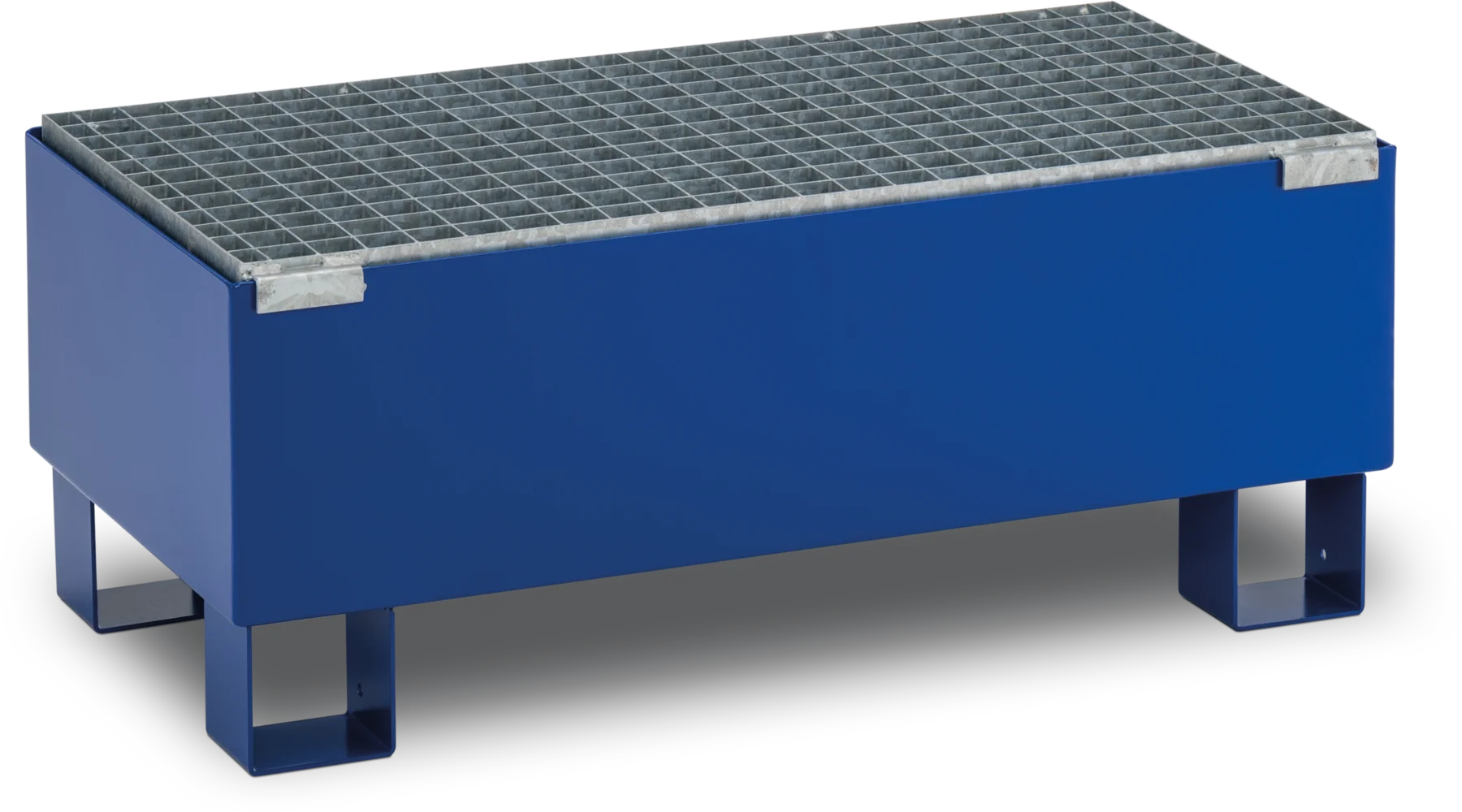 Steel sump painted with grating