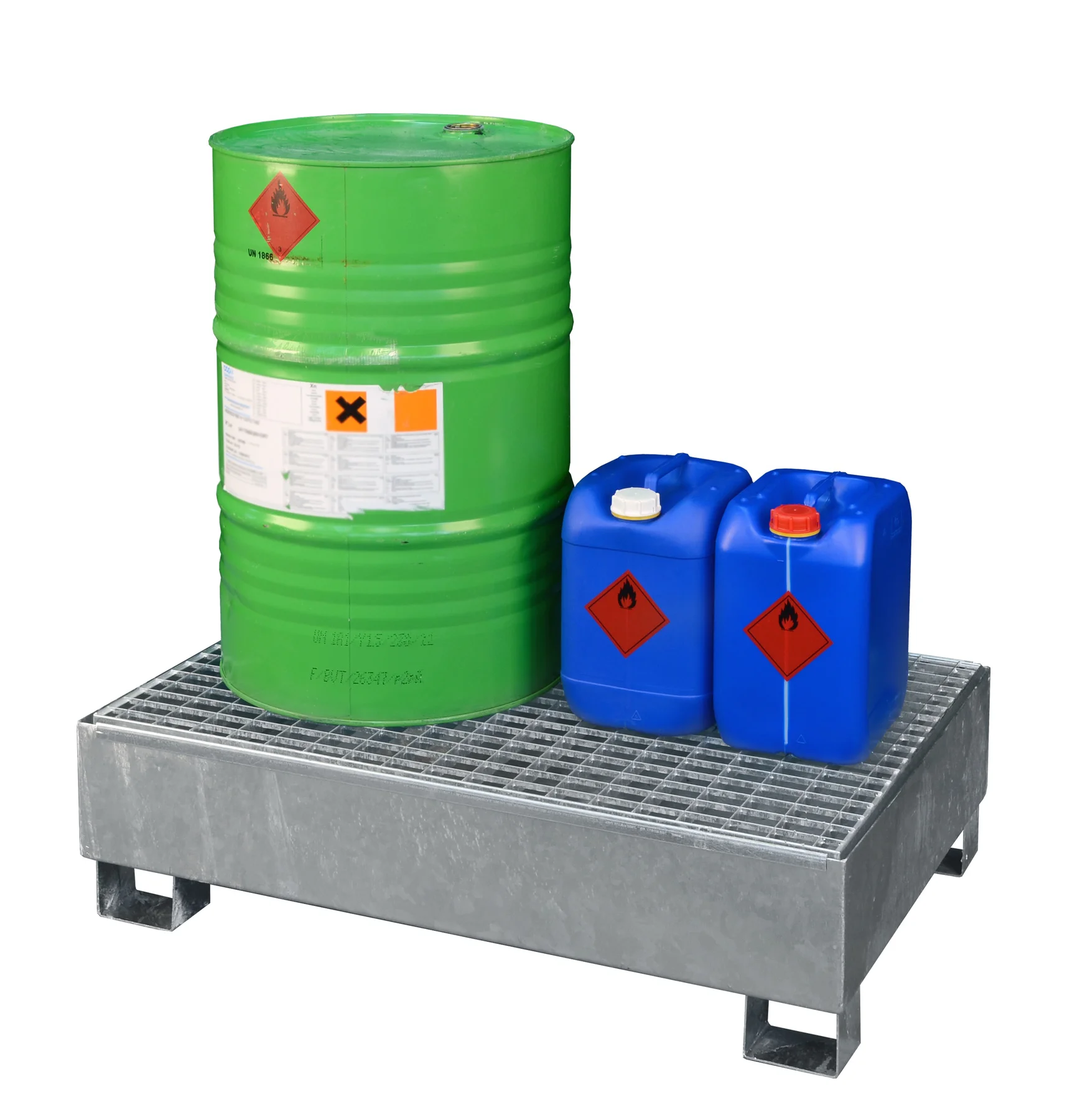 Steel sump galvanised with grating