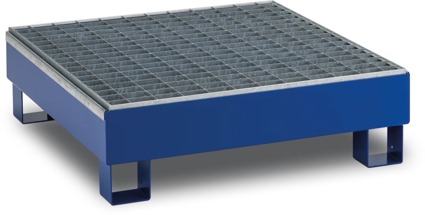 Steel sump painted with grating for 60 L drums