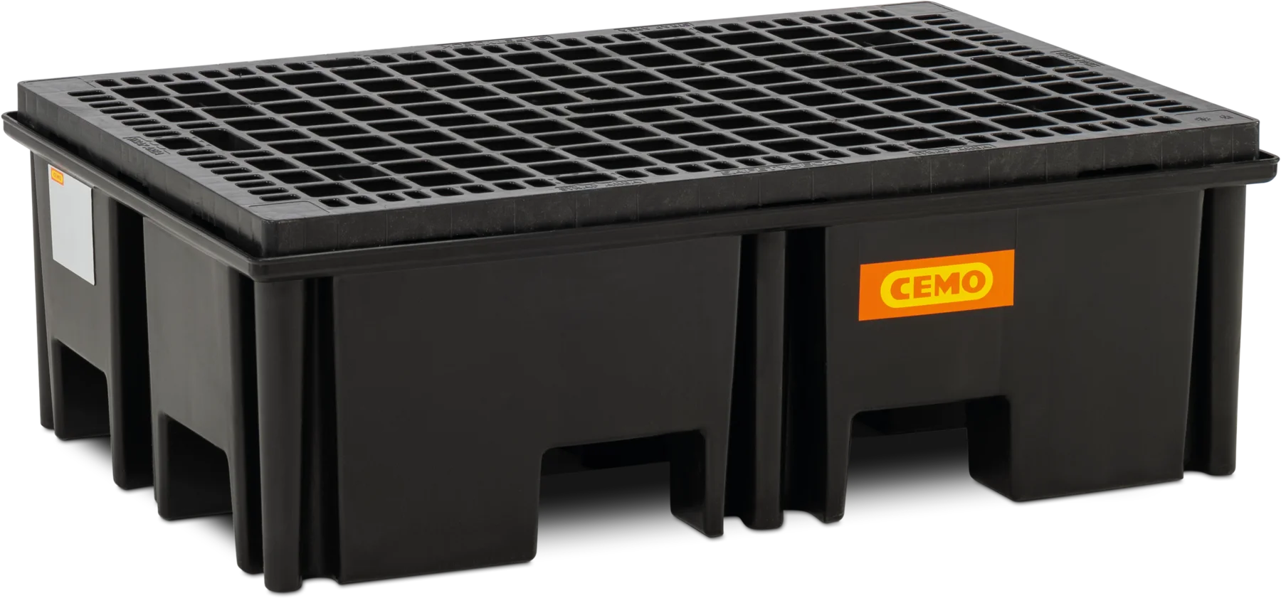 PE pallet sumps 120 x 80, 220 l with PE grating