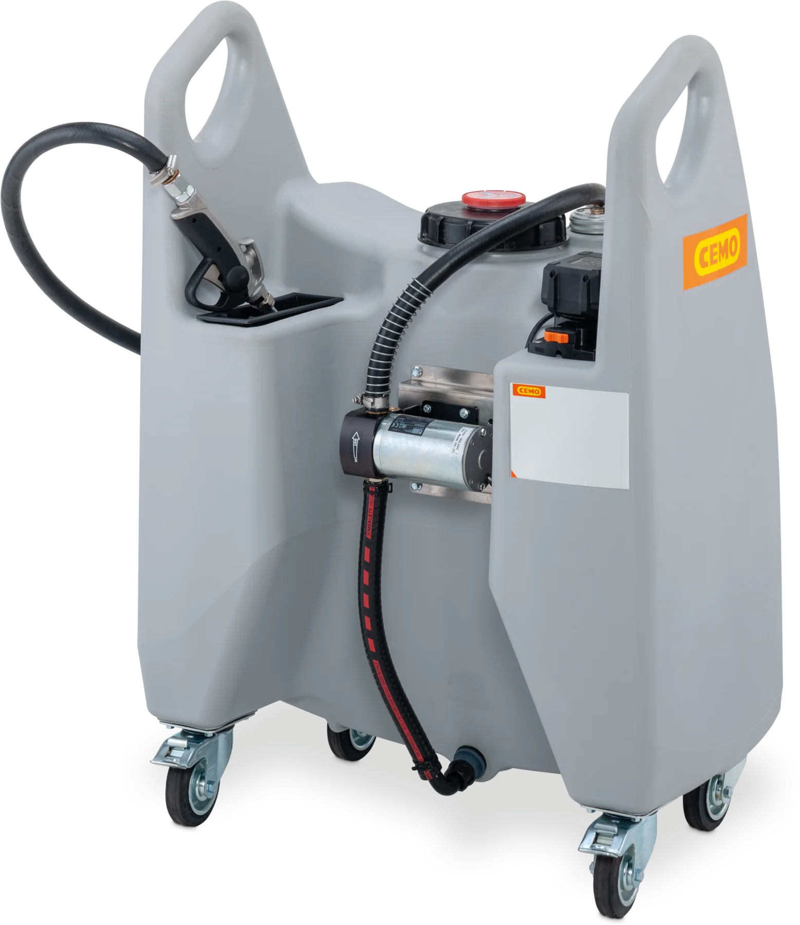 Transfer trolley for oil with CAS battery