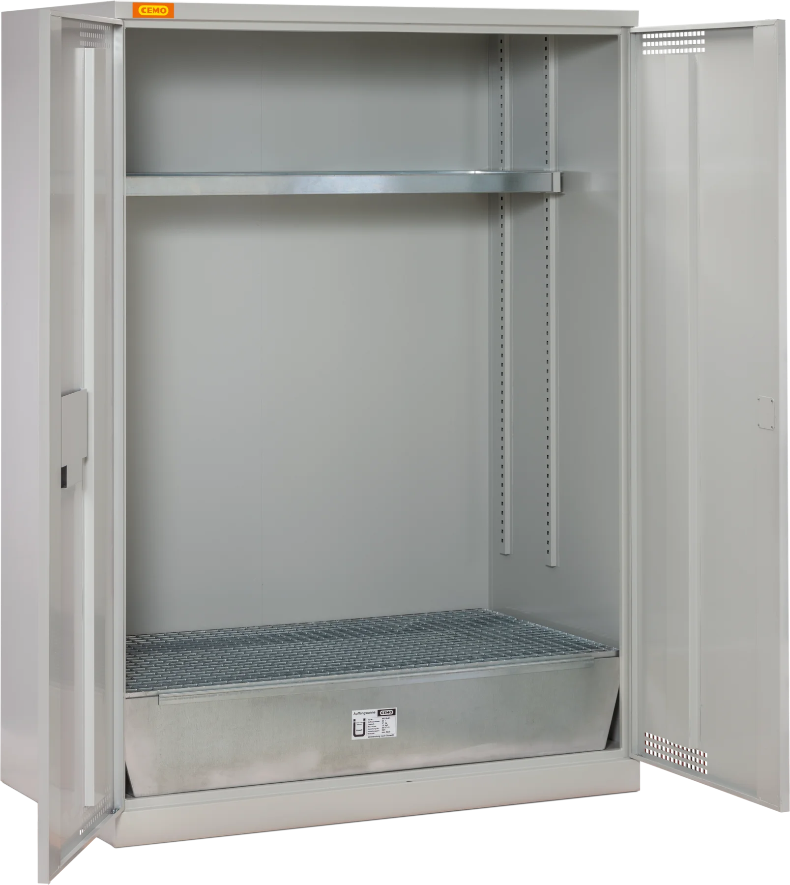 Drum cabinet 14/20 with steel sump and steel grating