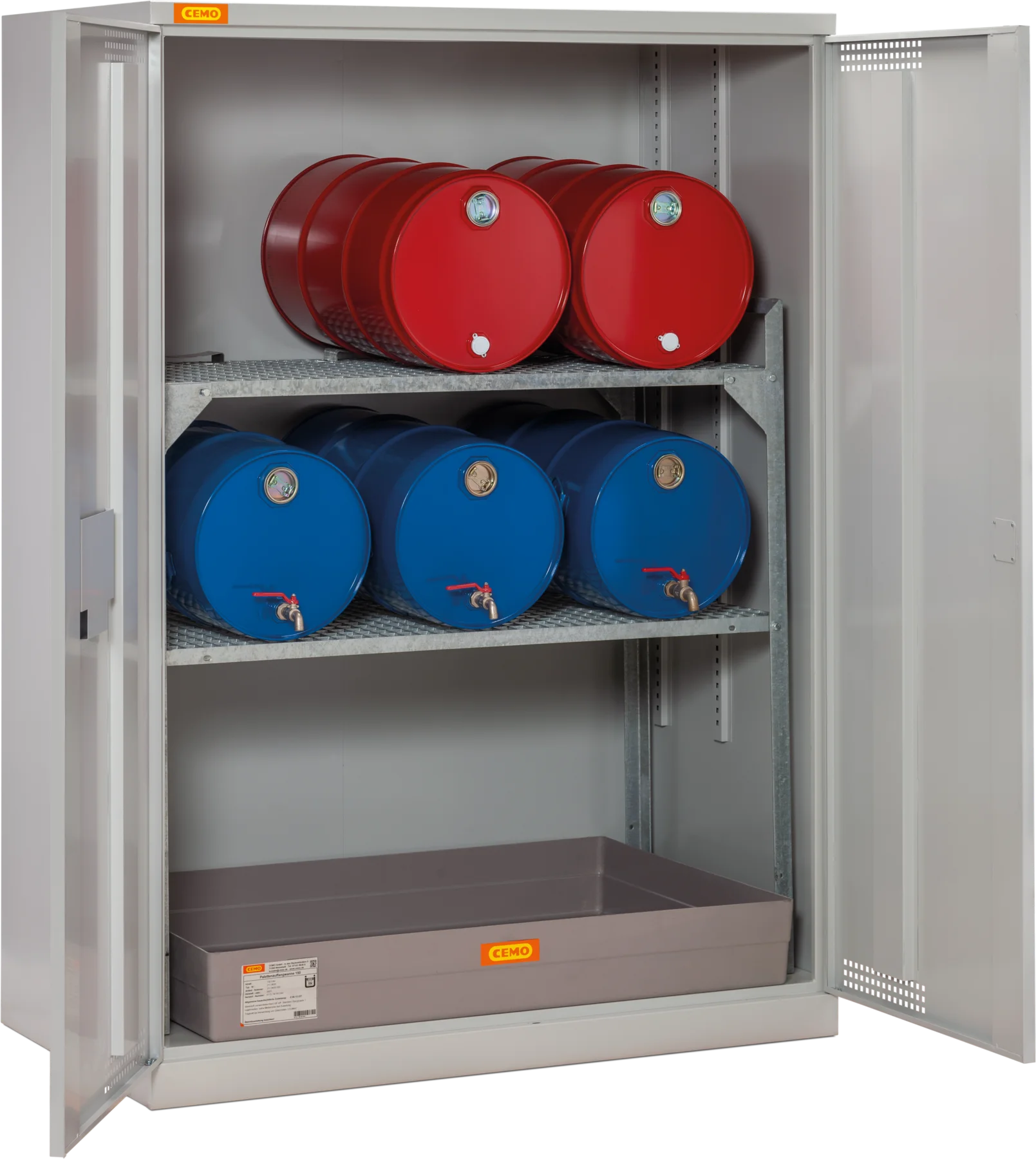 Drum cabinet 14/20 with drum rack  and GRP sump
