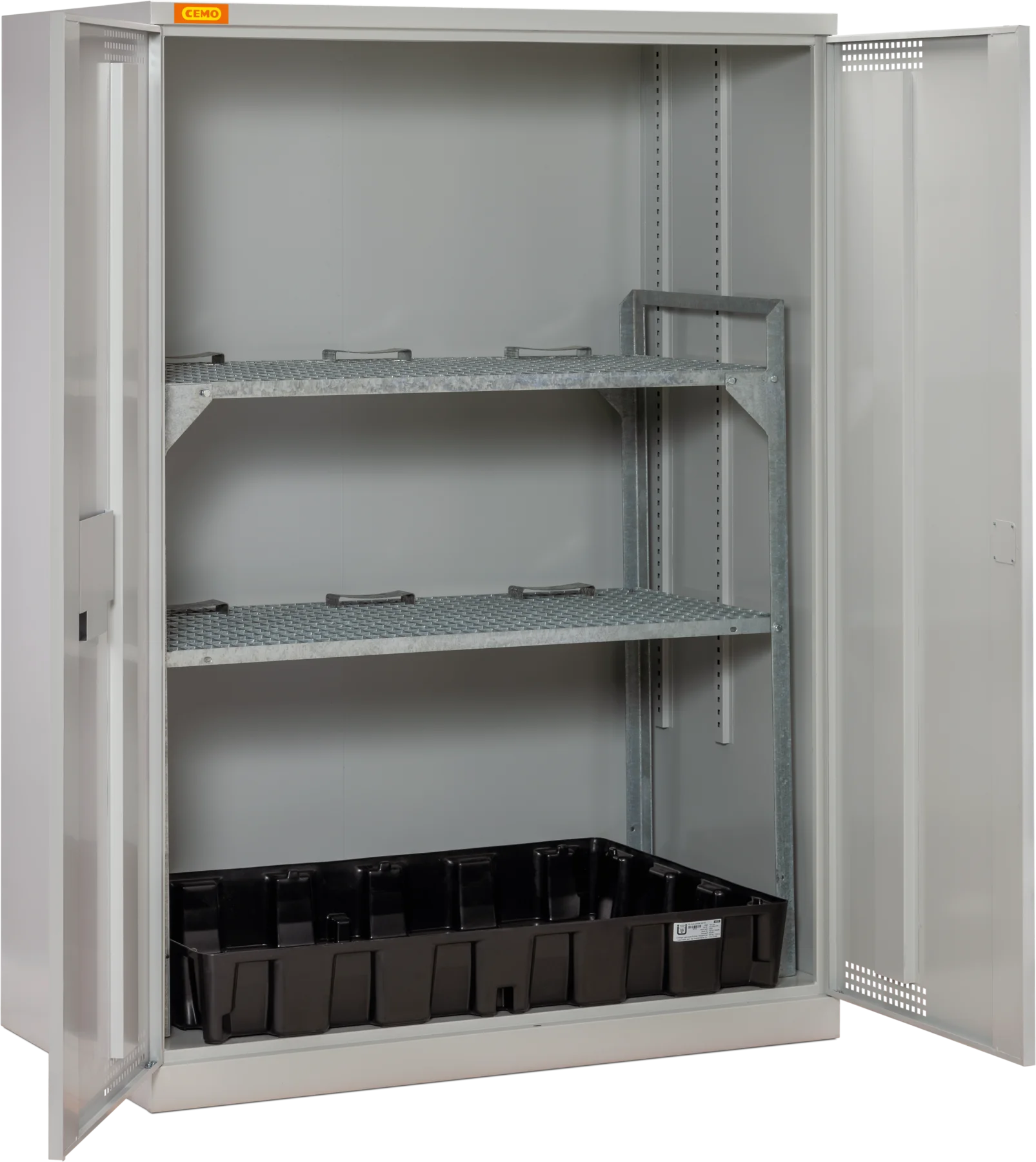 Drum cabinet 14/20 with drum rack and PE sump