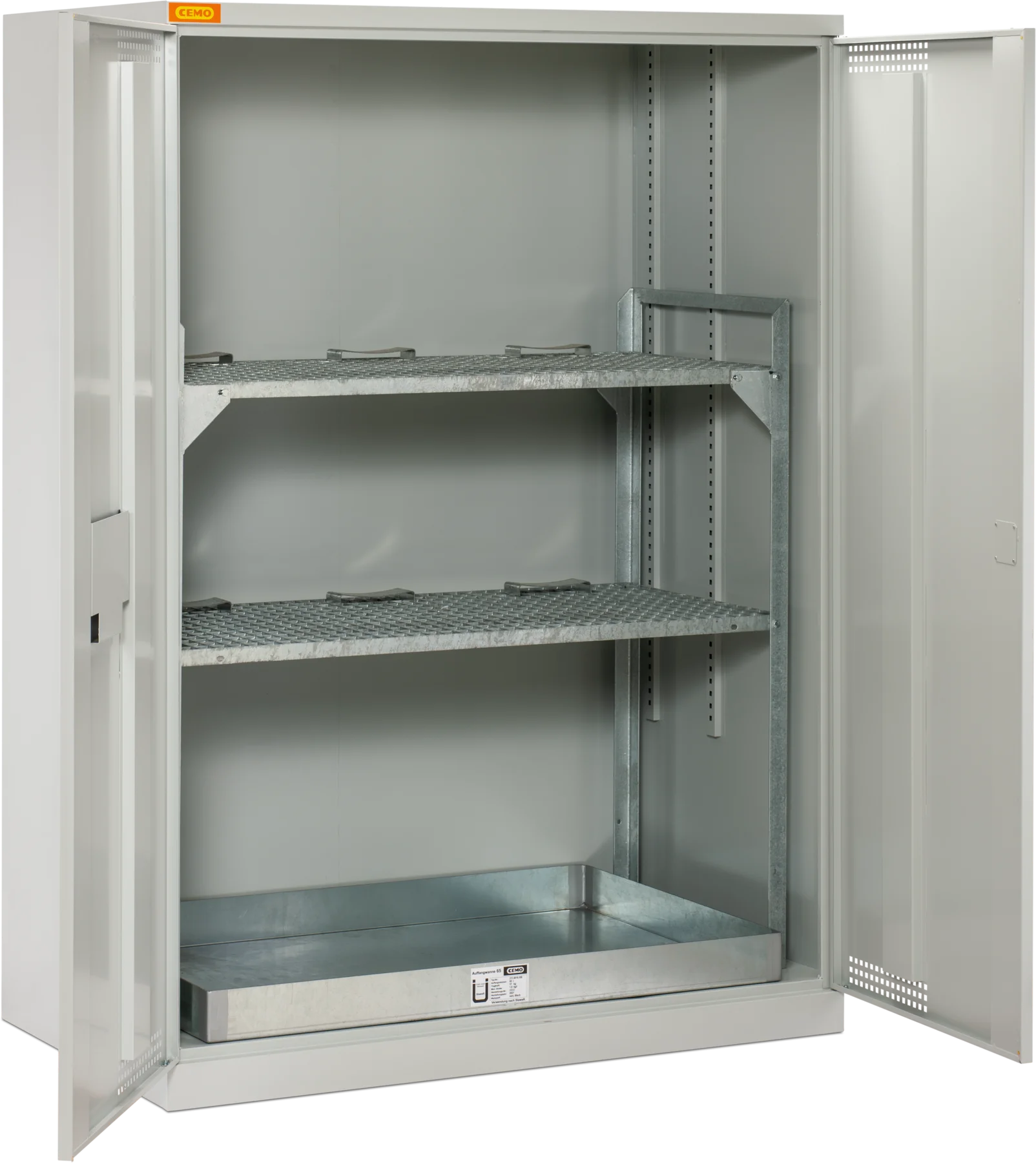 Drum cabinet 14/20 with drum rack and steel sump