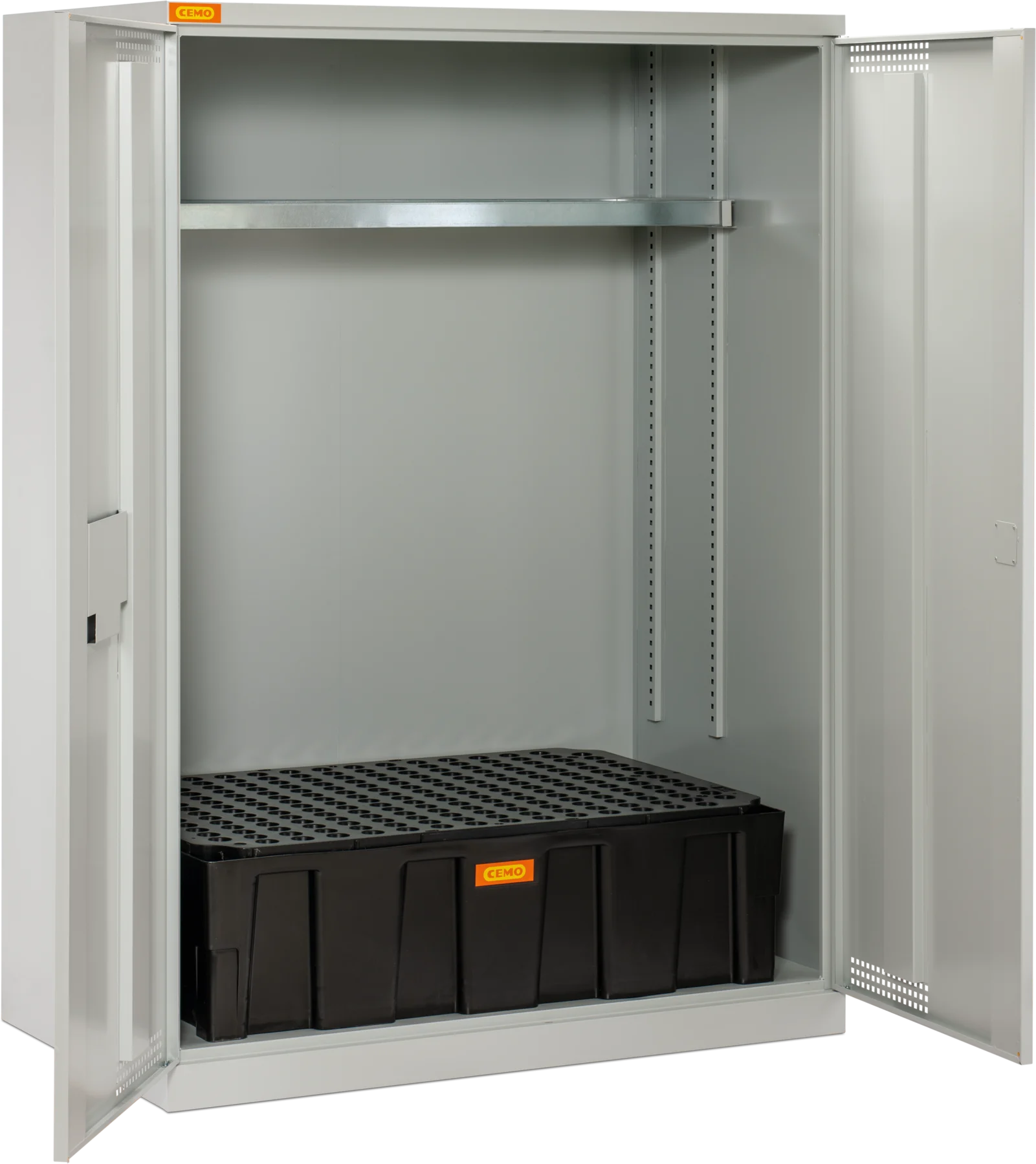 Drum cabinet 14/20 with PE sump and PE grating