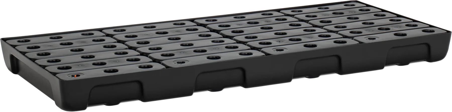 Bandeja colectora de estante, contenedor pequeño de PE 13/6 con rejilla PE