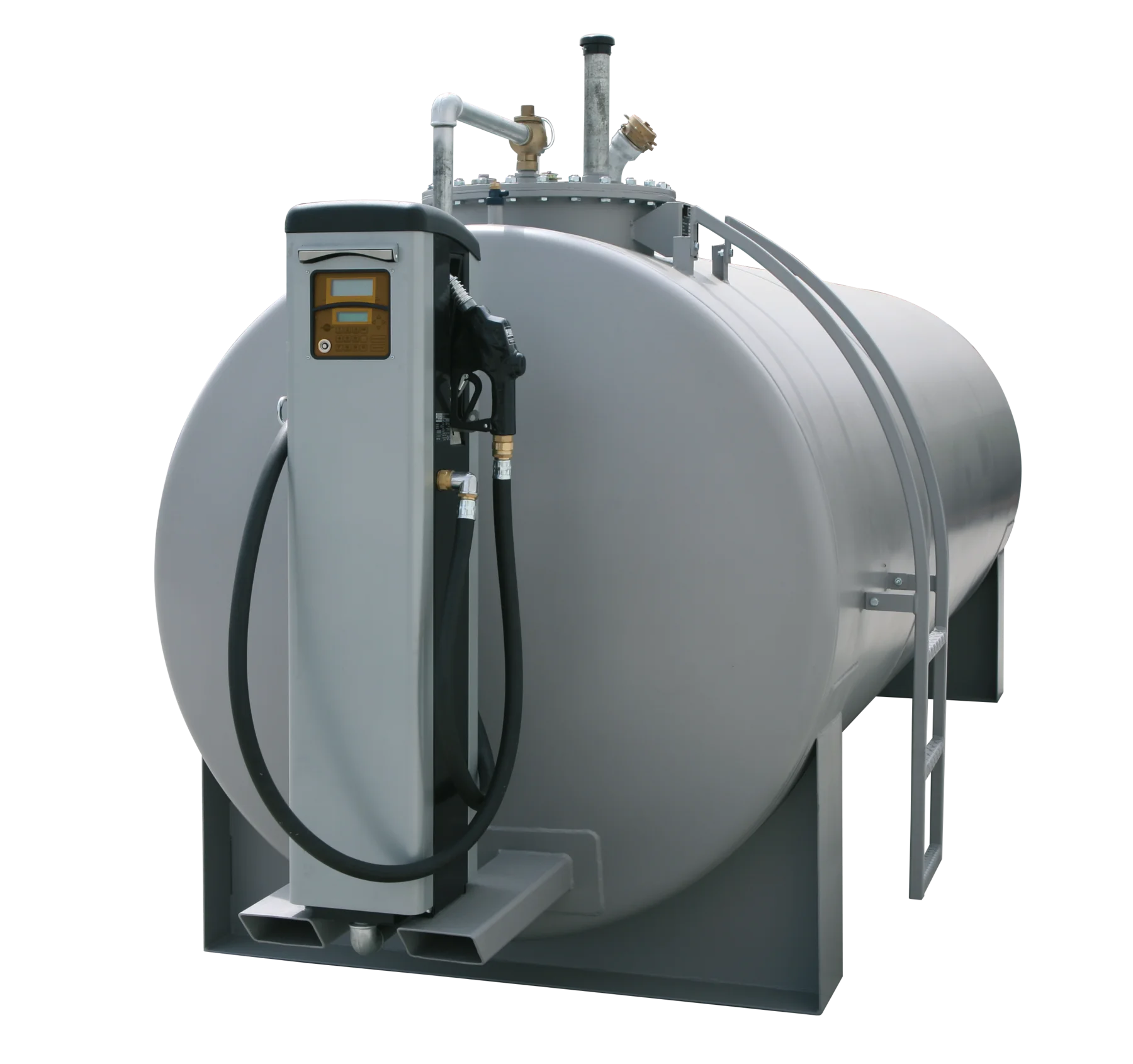 Ståltank med konsol för dieselpumpar 5000 l