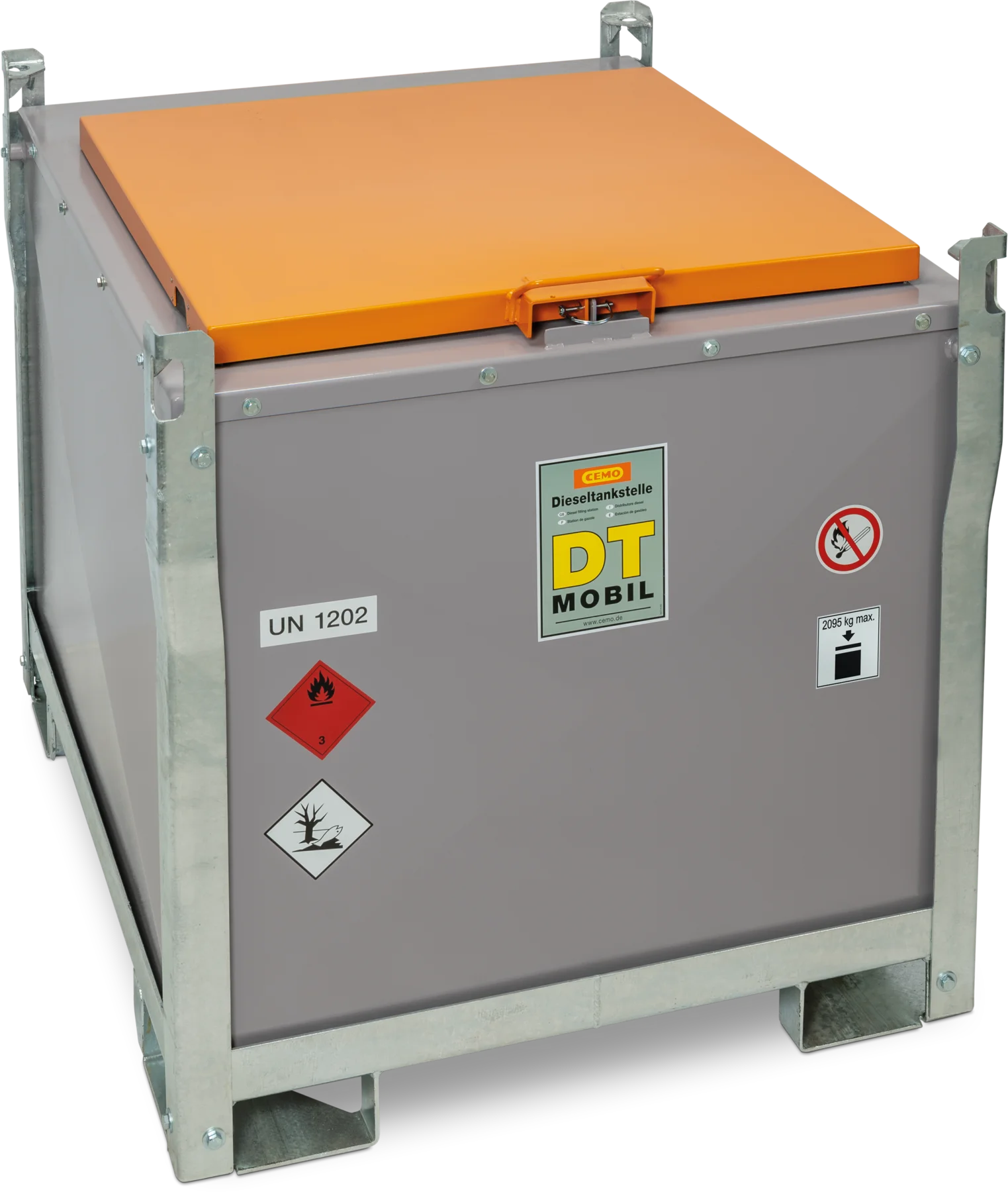 DT Mobil PRO ST 980 L diesel tank with hand pump, Cematic Duo 24/12 V and quick coupling