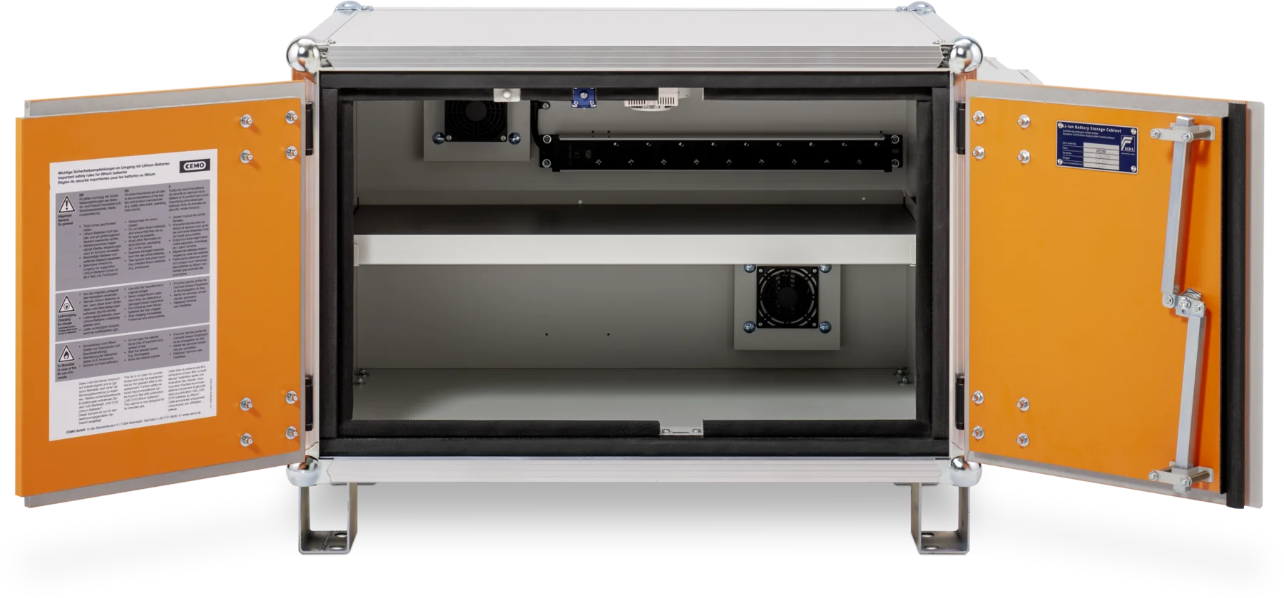 CEMO Battery charging cabinet Premium Plus 8/5, with feet