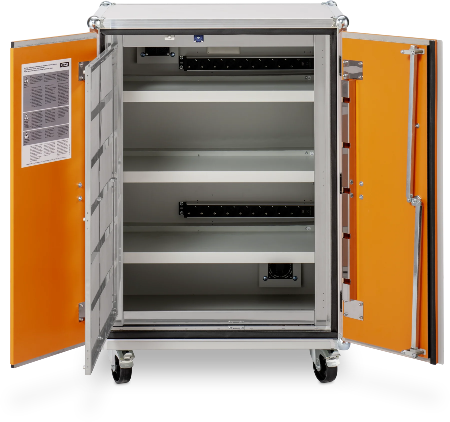 CEMO Battery charging cabinet Basic 8/10, 230 V with castors