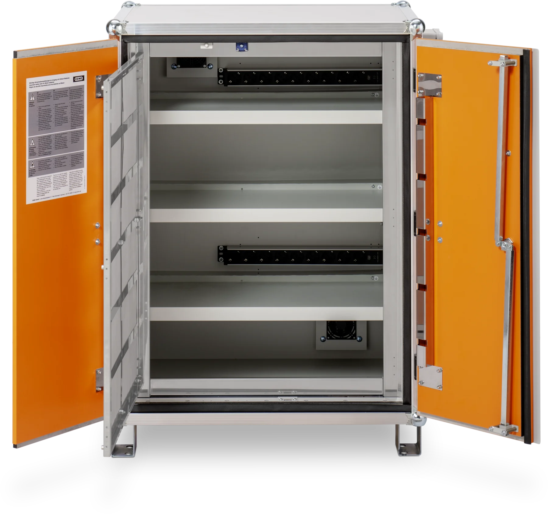 CEMO Battery charging cabinet Premium 8/10, 230 V with feet