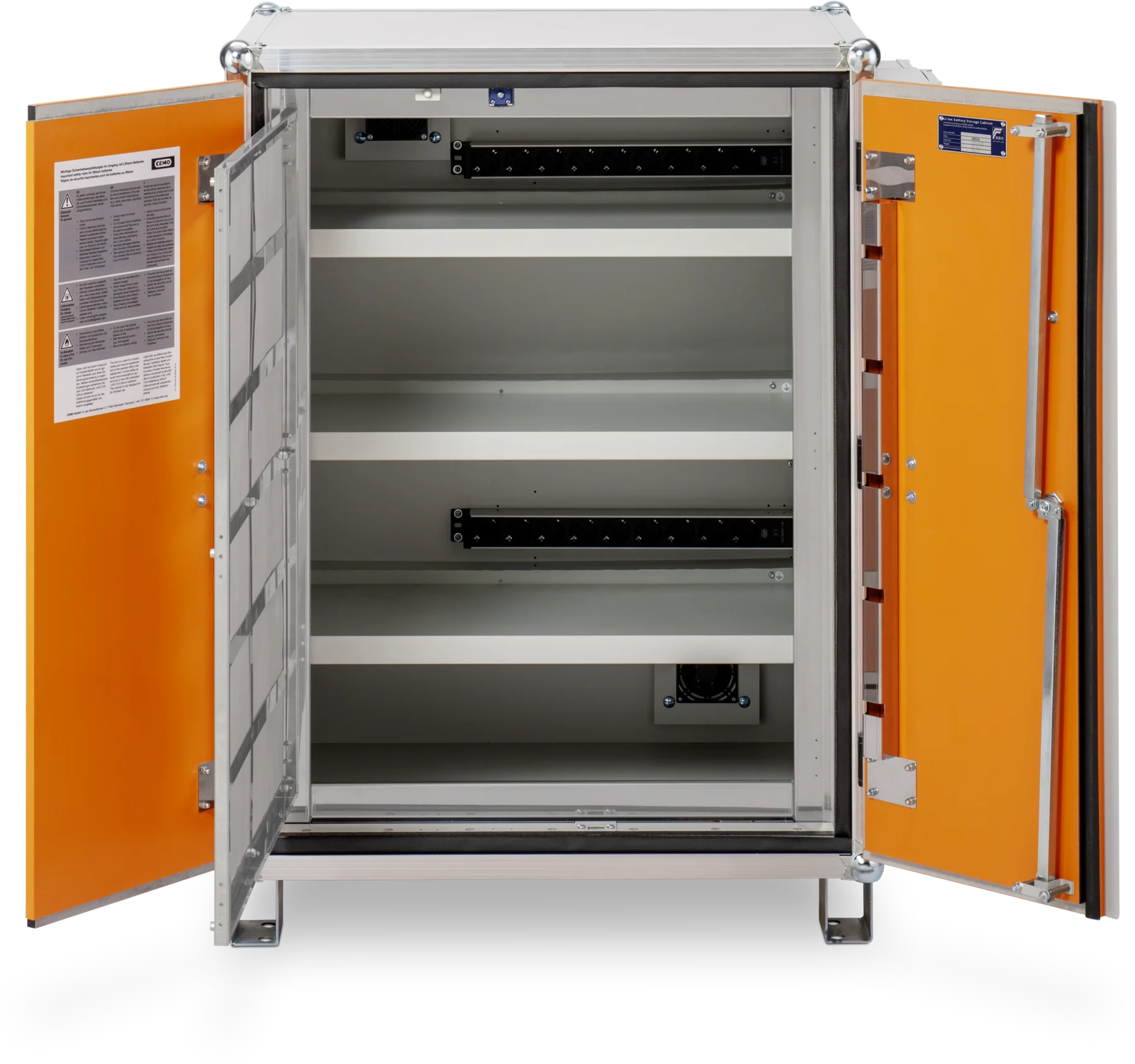 CEMO Battery charging cabinet Premium Plus 8/10, 230 V with feet