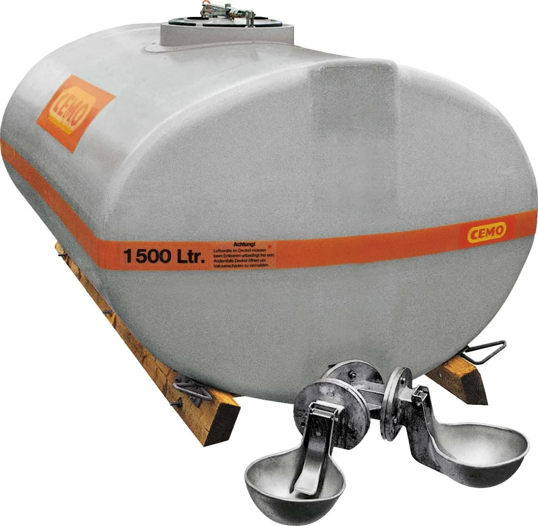 Oval vattentank GRP 5000 l, främre kupol