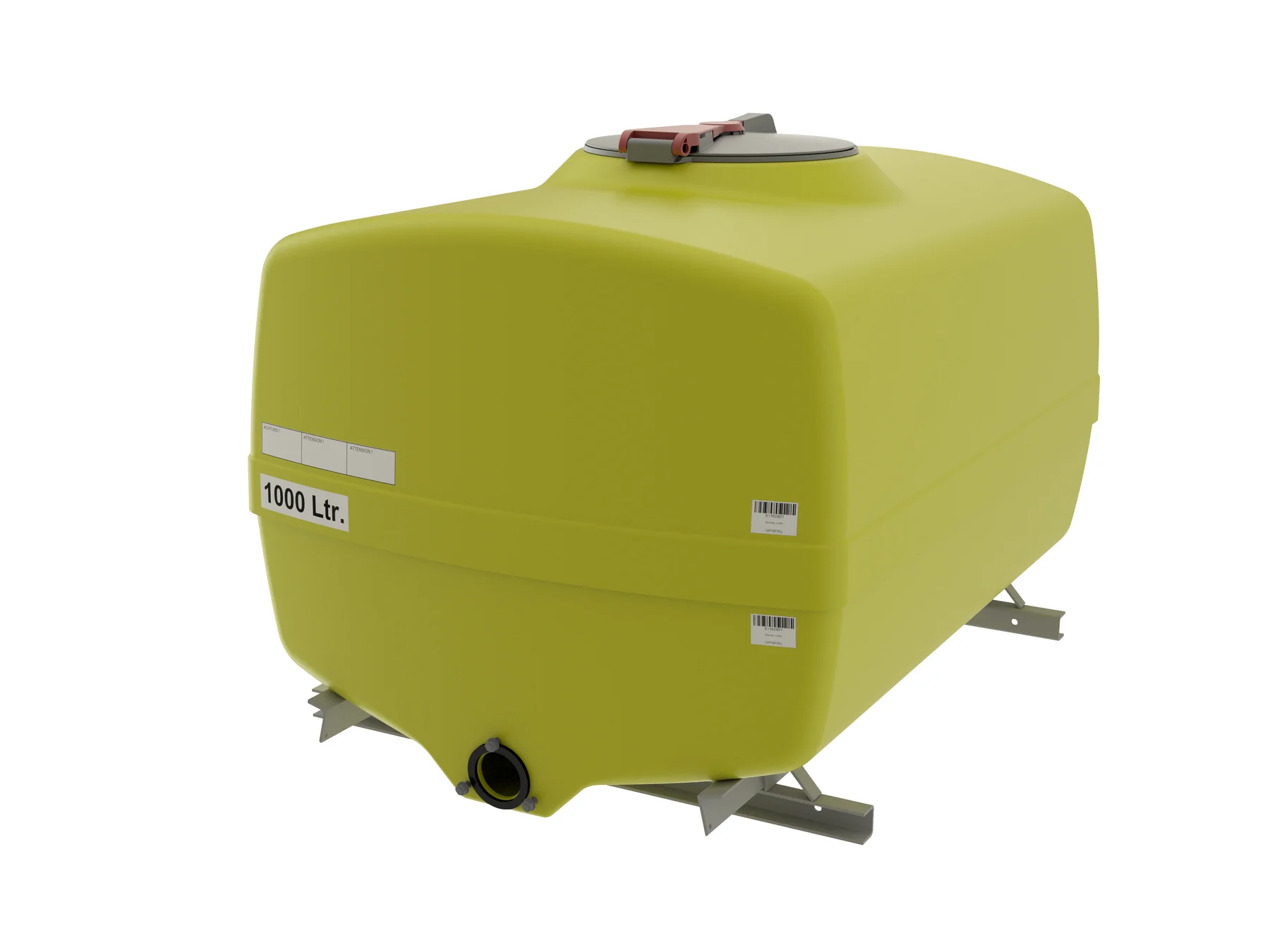 Trunk-shaped tank 1000 l with pump sump