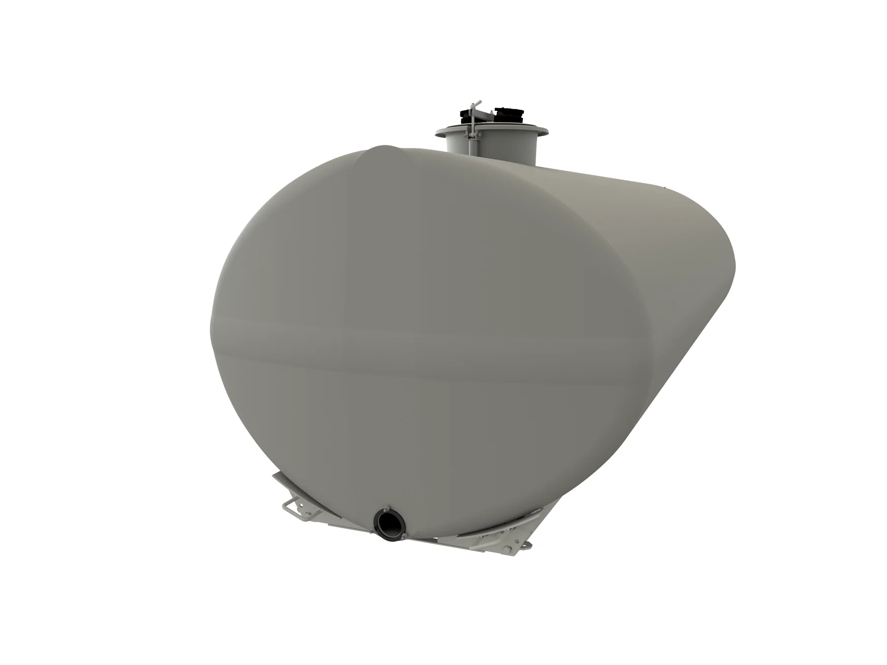 Oval vattentank GRP 10000 l, bakre kupol