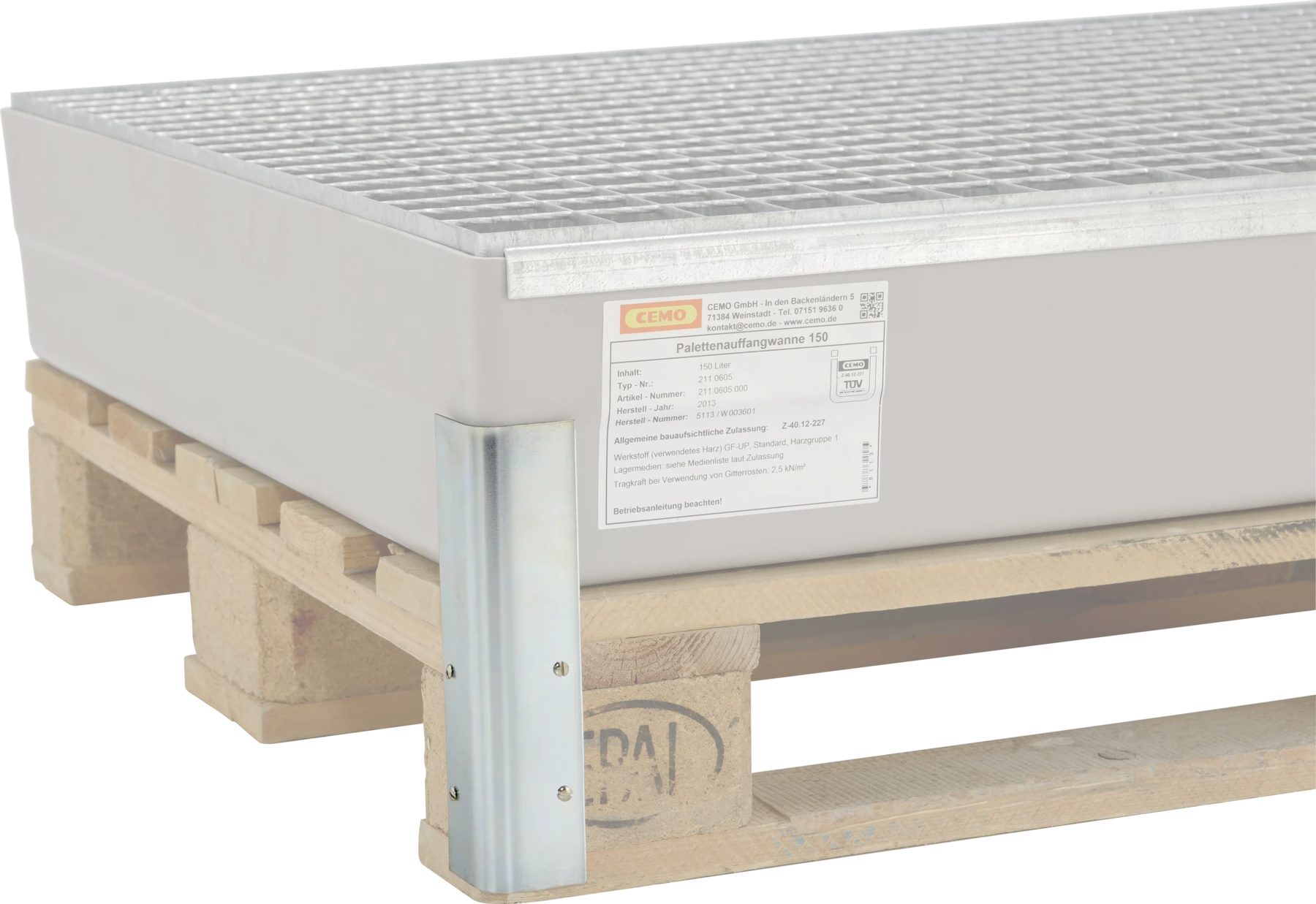 Påskruvbar fixeringsplatta för pallar