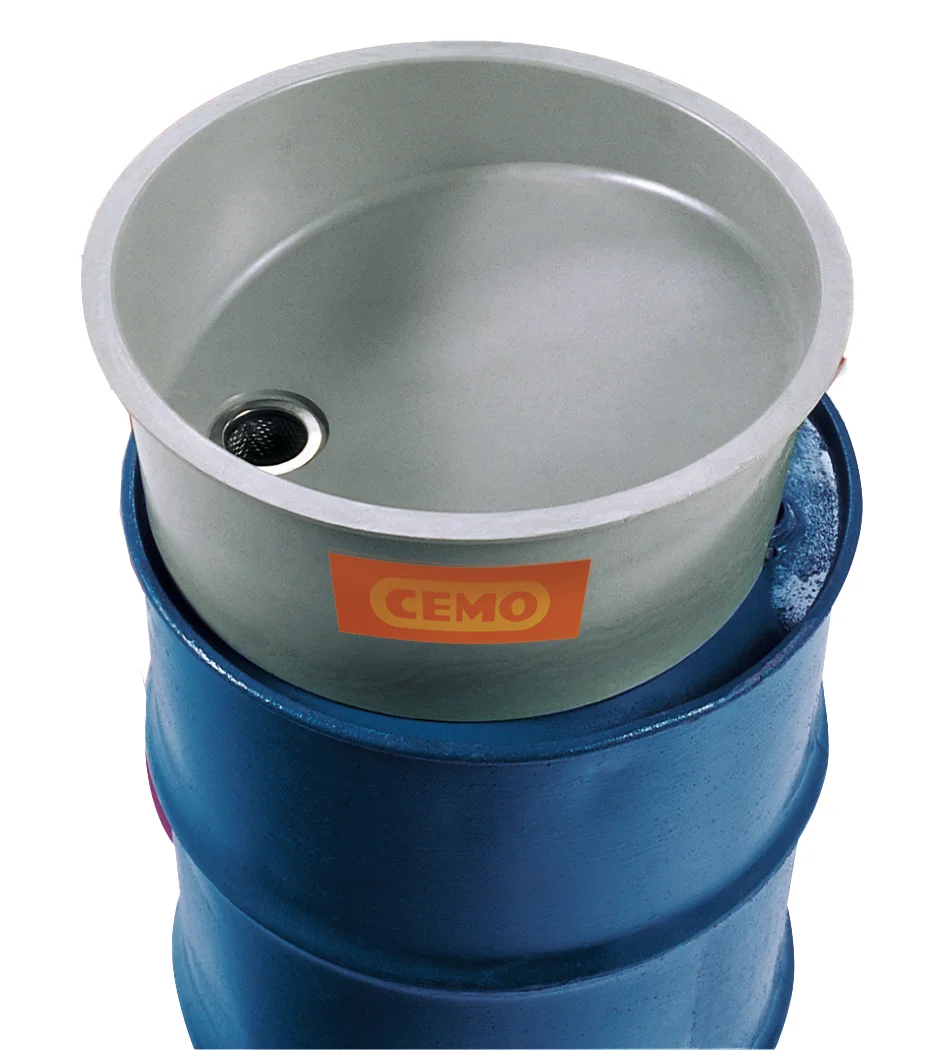 GRP funnel without hinged lid for 60 l drum