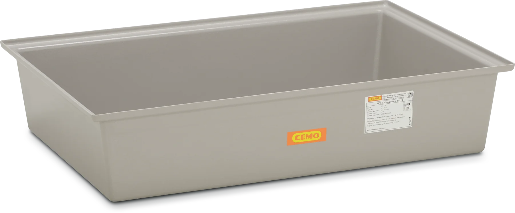 GRP-uppsamlingstråg 220/2 med godkännande