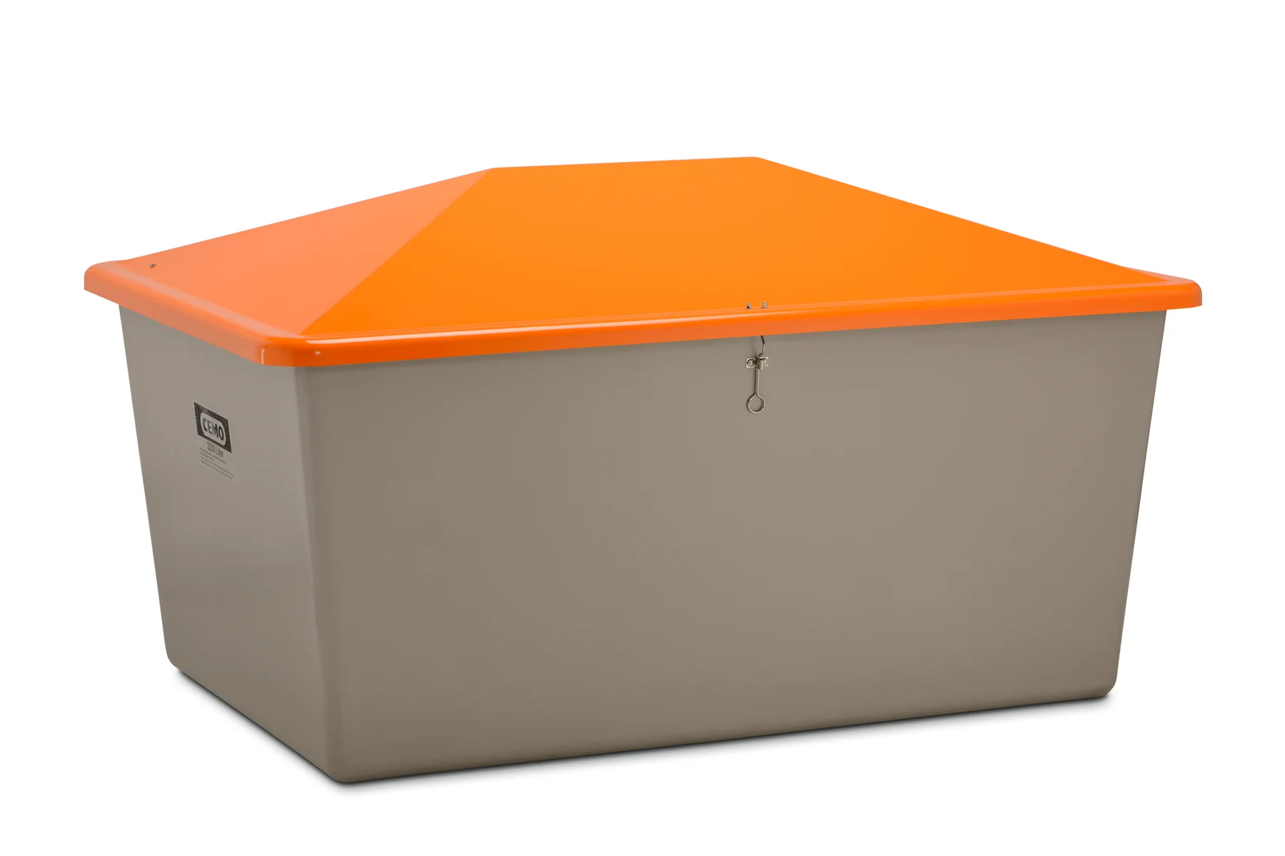 GRP Grit bin 2200 l, grey/orange