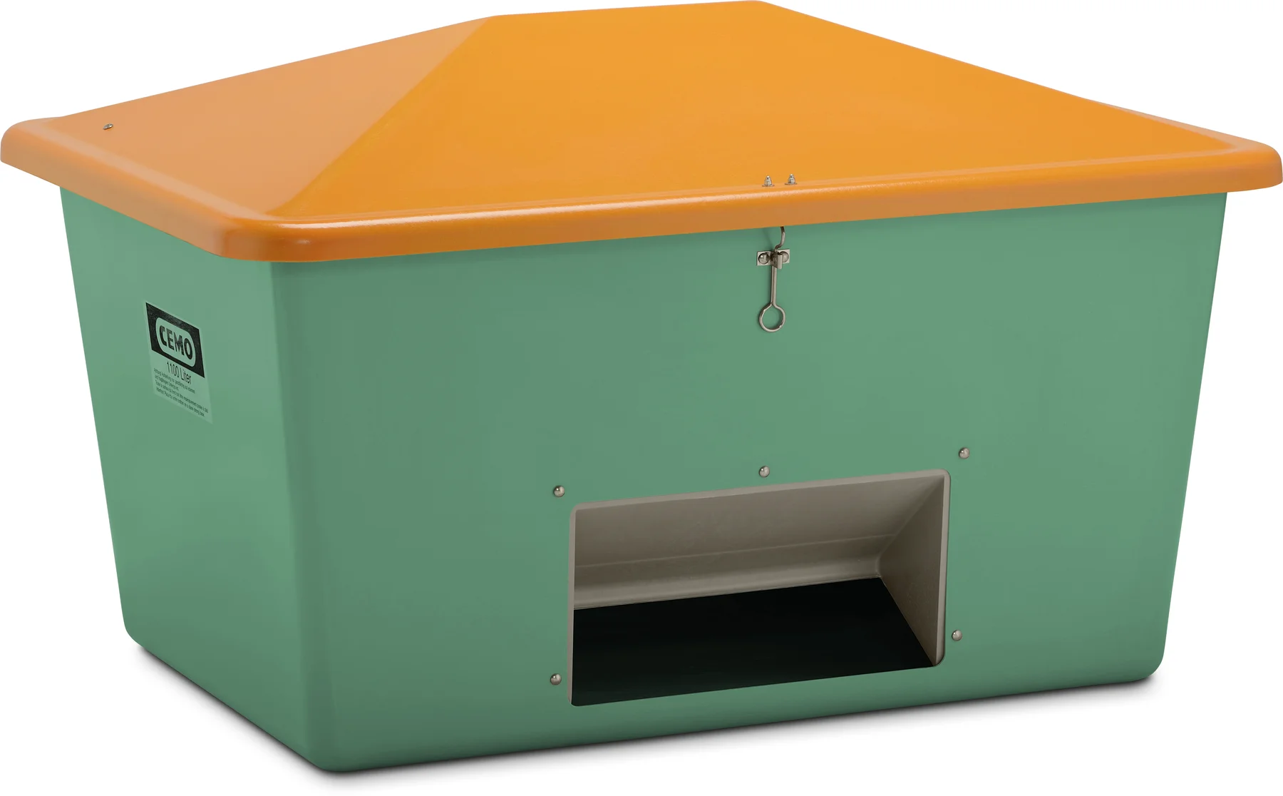 Contenitore per materiali da spargere in VTR 1100 l, verde/arancione