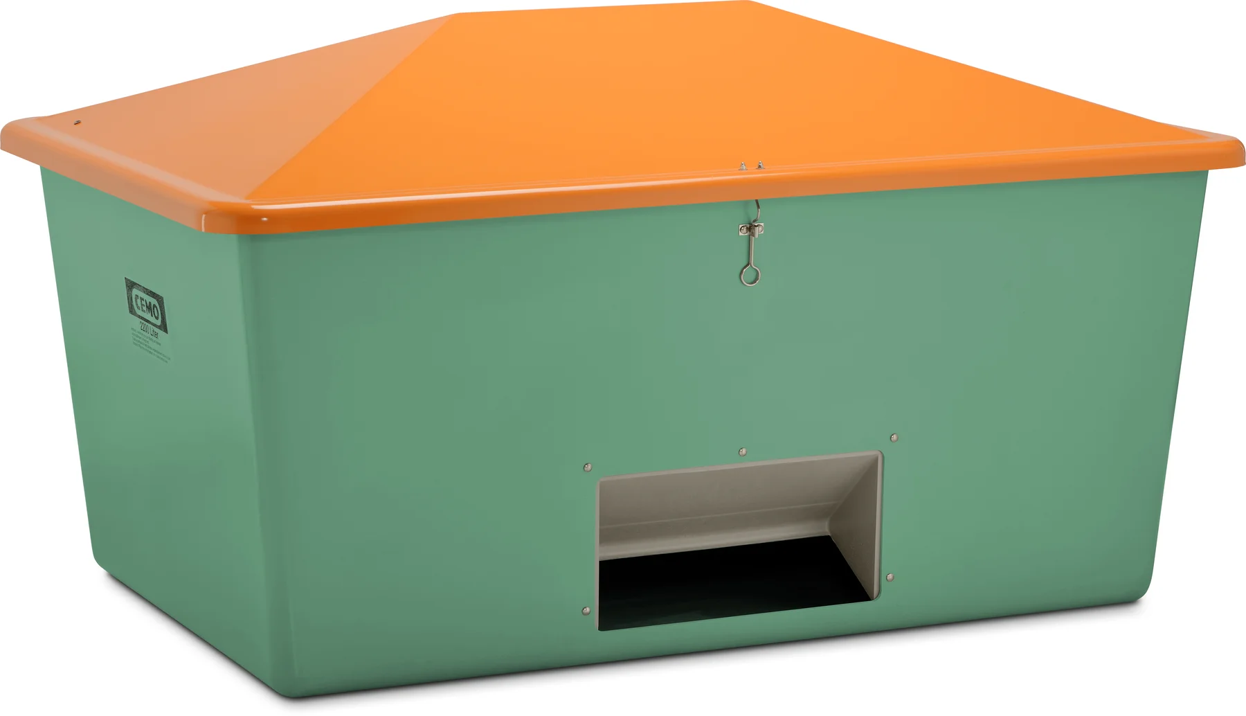 Contenitore per materiali da spargere in VTR 2200 l, verde/arancione