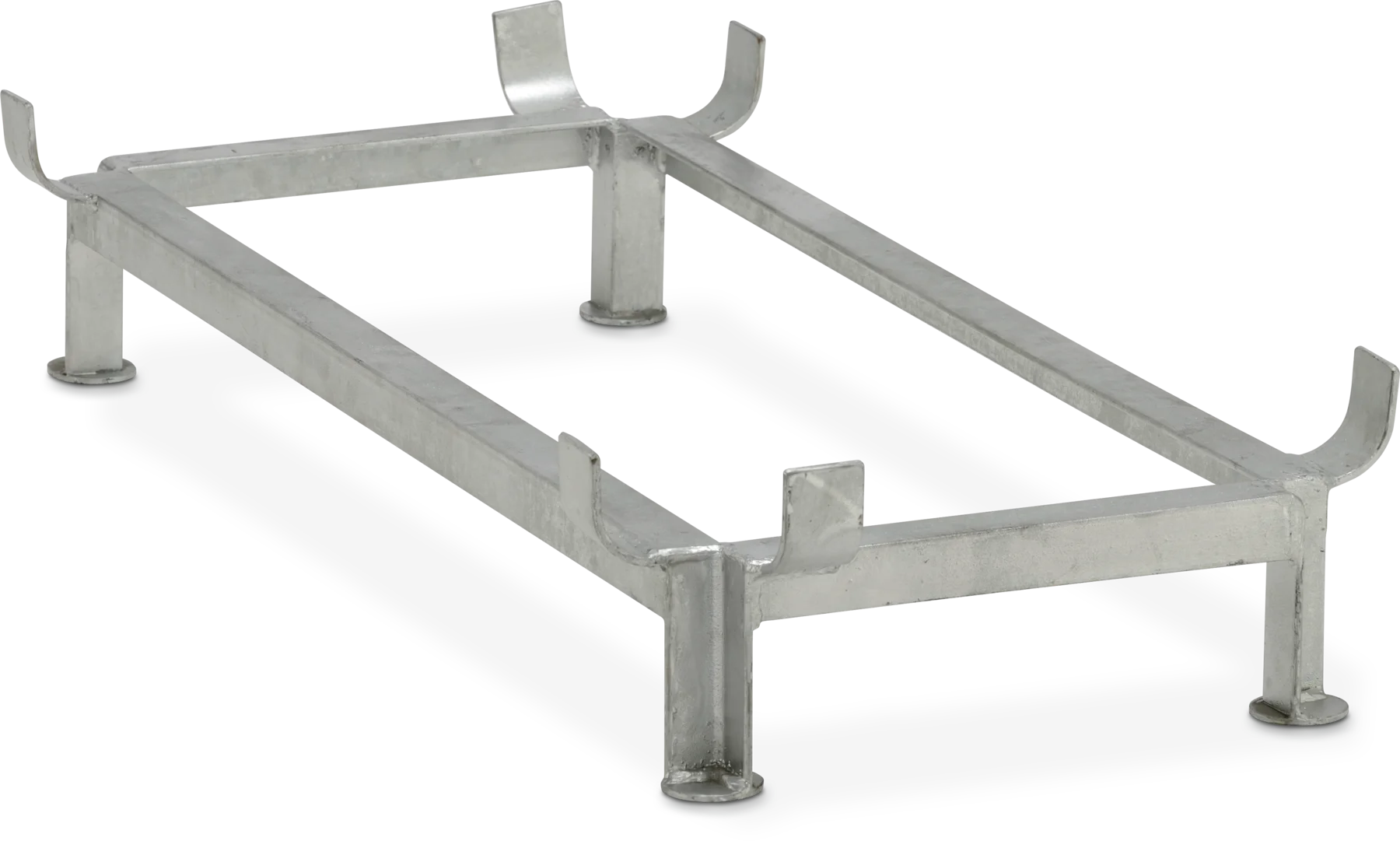 Basamento in acciaio con piedini per contenitori 200 l piano