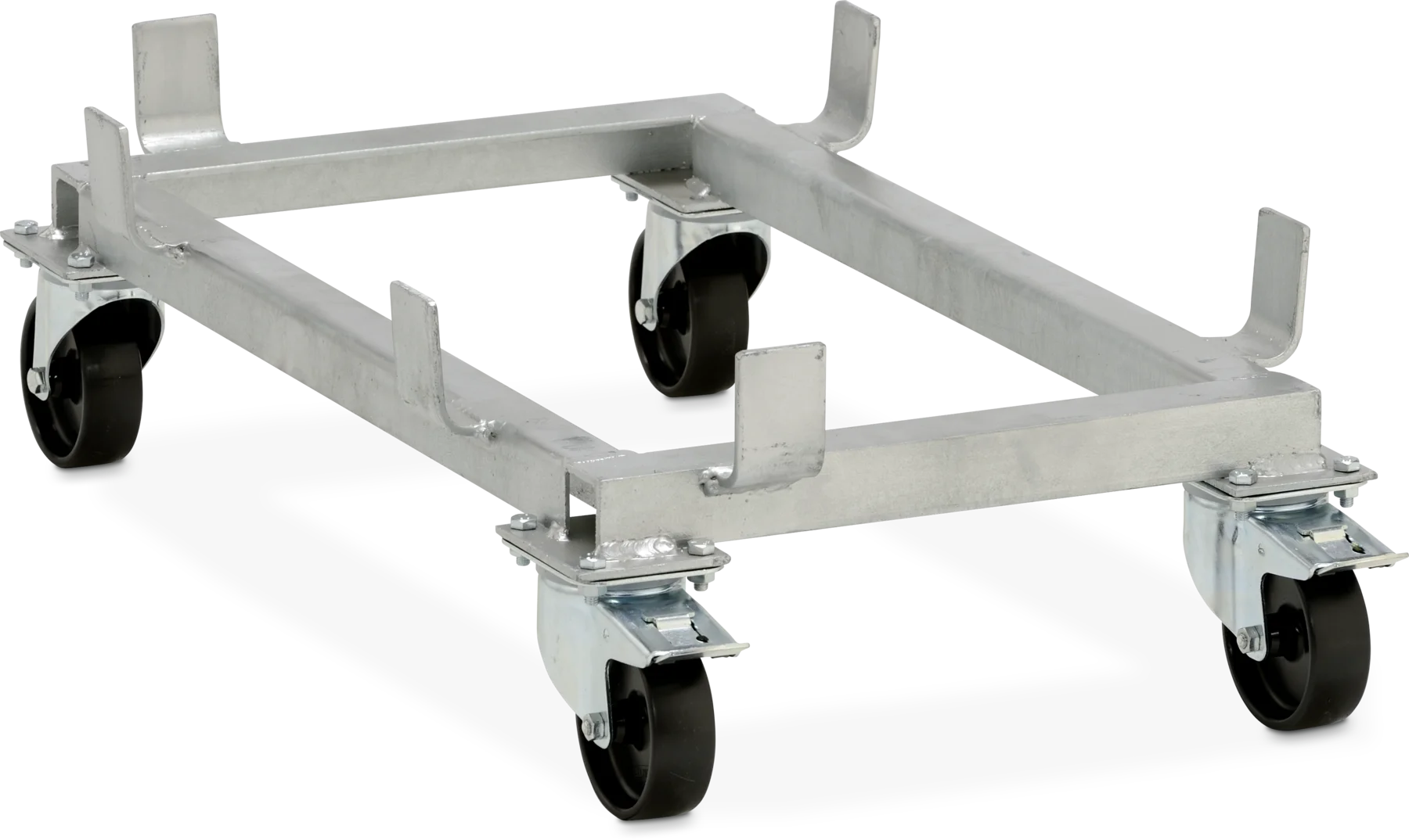 Base carrellata a ruote girevoli per contenitori rettangolari in VTR 100 l