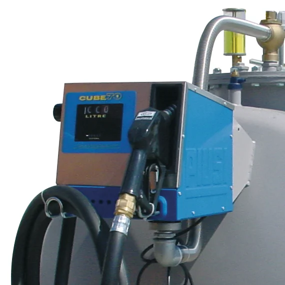 Ståltank med elektrisk pump CUBE 70 K33, 7500 l