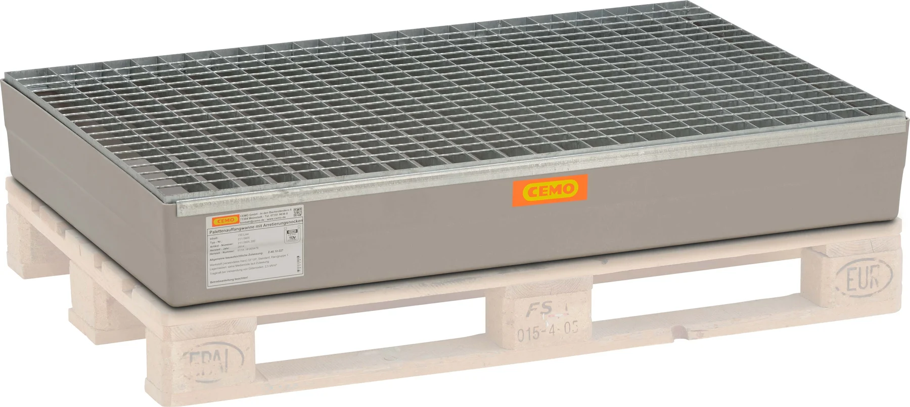 Bandeja de retención para palés GRP 150